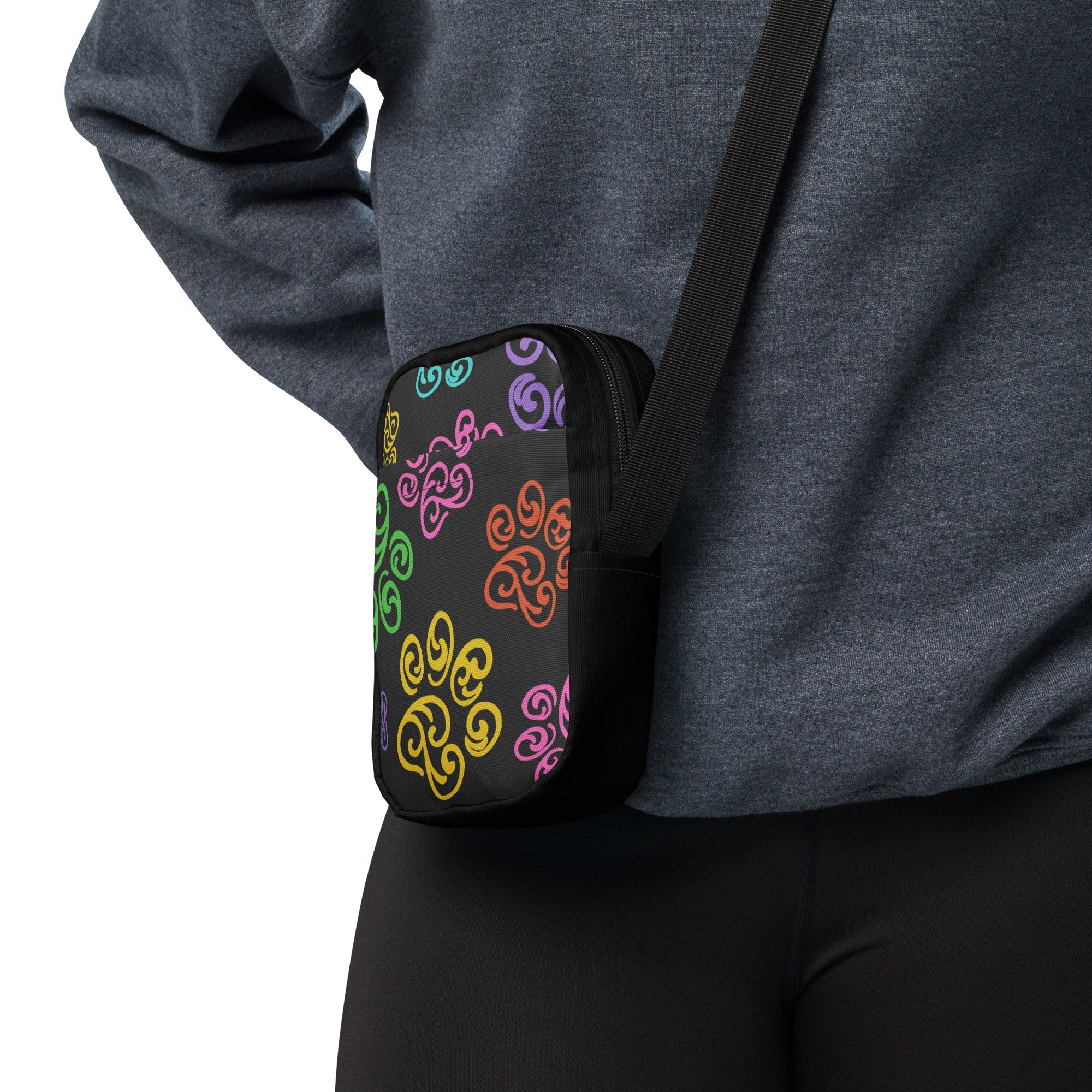 Swirling Paws Utility Crossbody Bag