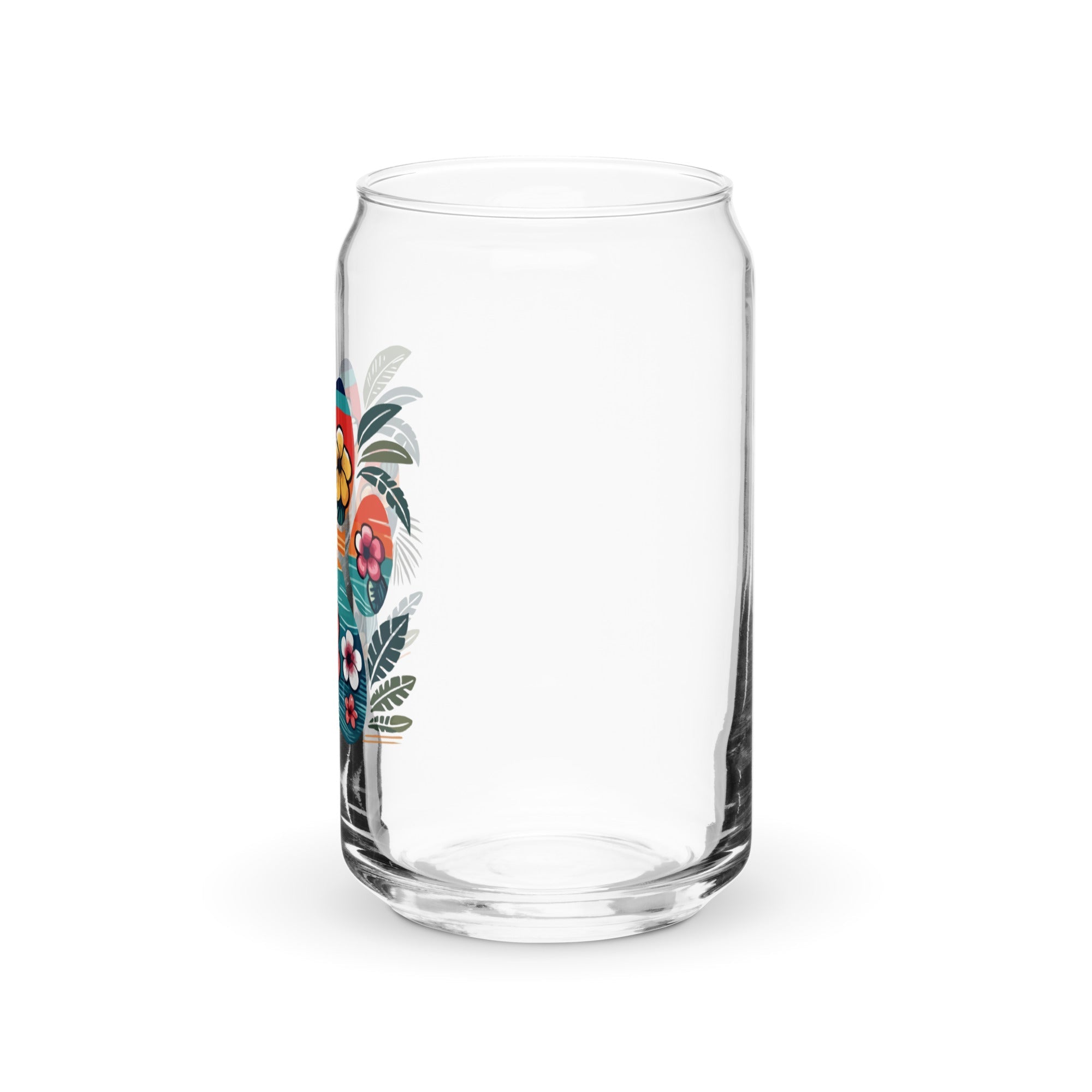 Tropical Paw Print Glass
