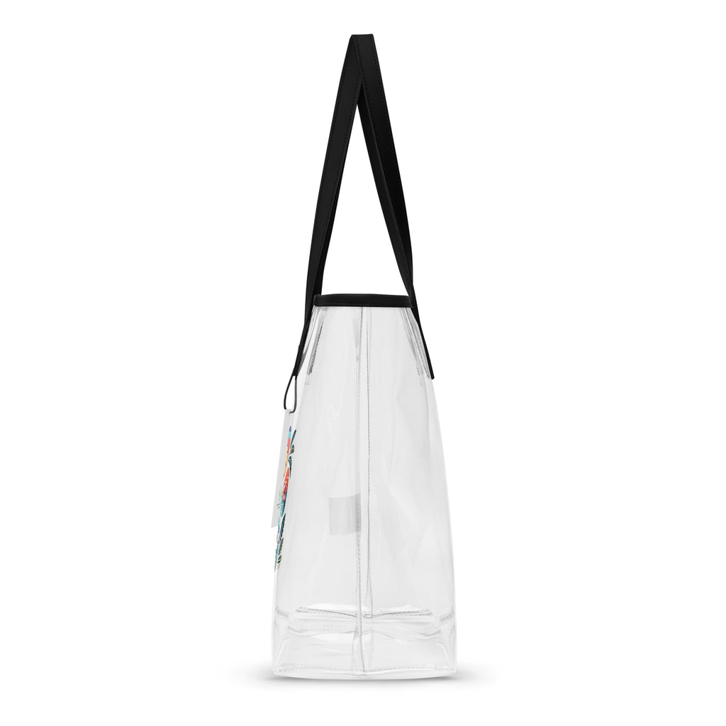 Tropical Paw Print Clear Tote Bag