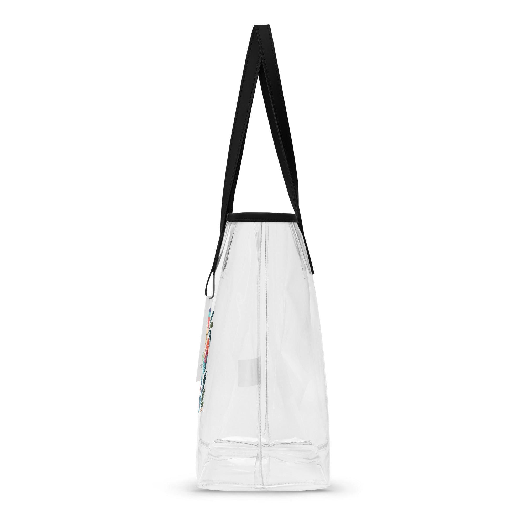 Tropical Paw Print Clear Tote Bag