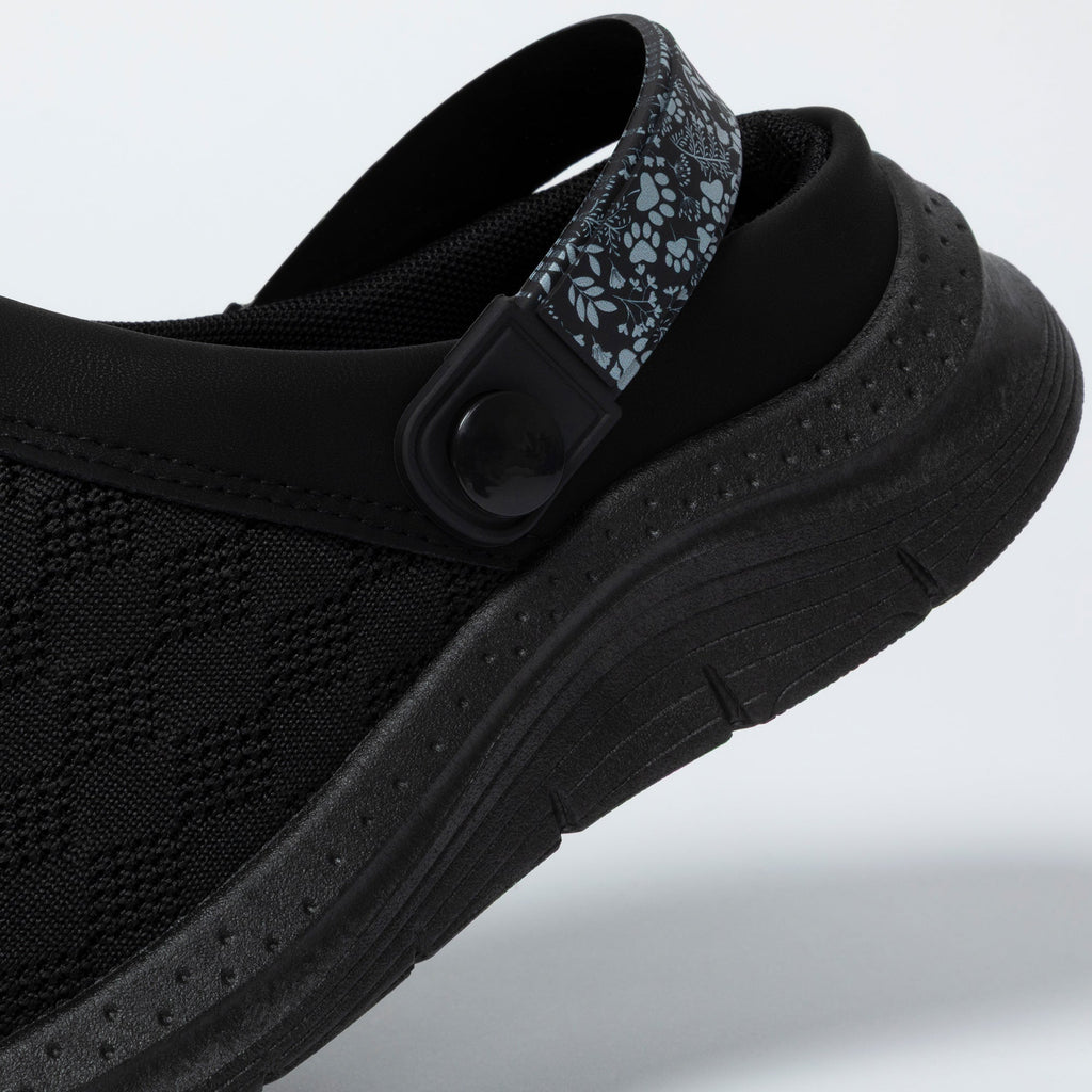 Paw Flexible Knitted Slip-On Clogs with Convertible Strap