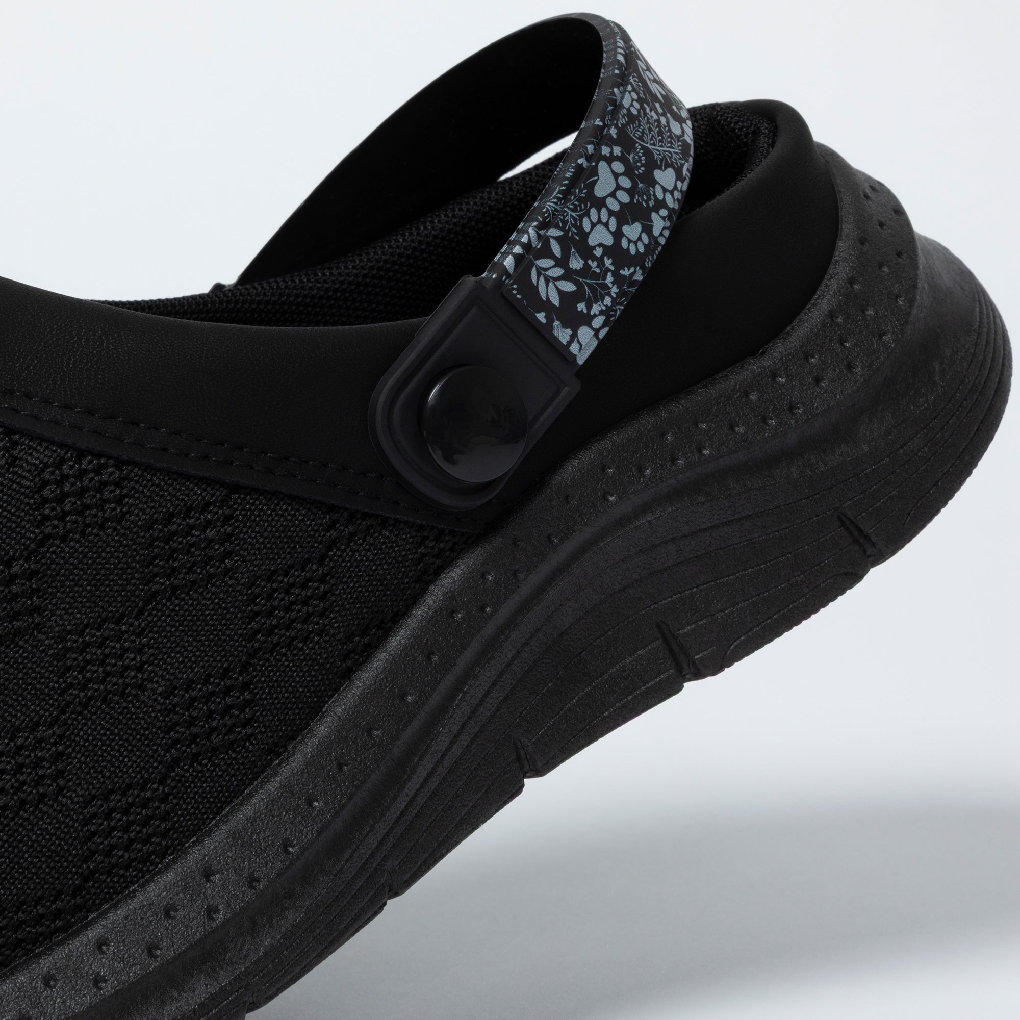 Paw Flexible Knitted Slip-On Clogs with Convertible Strap