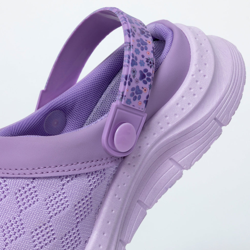 Paw Flexible Knitted Slip-On Clogs with Convertible Strap