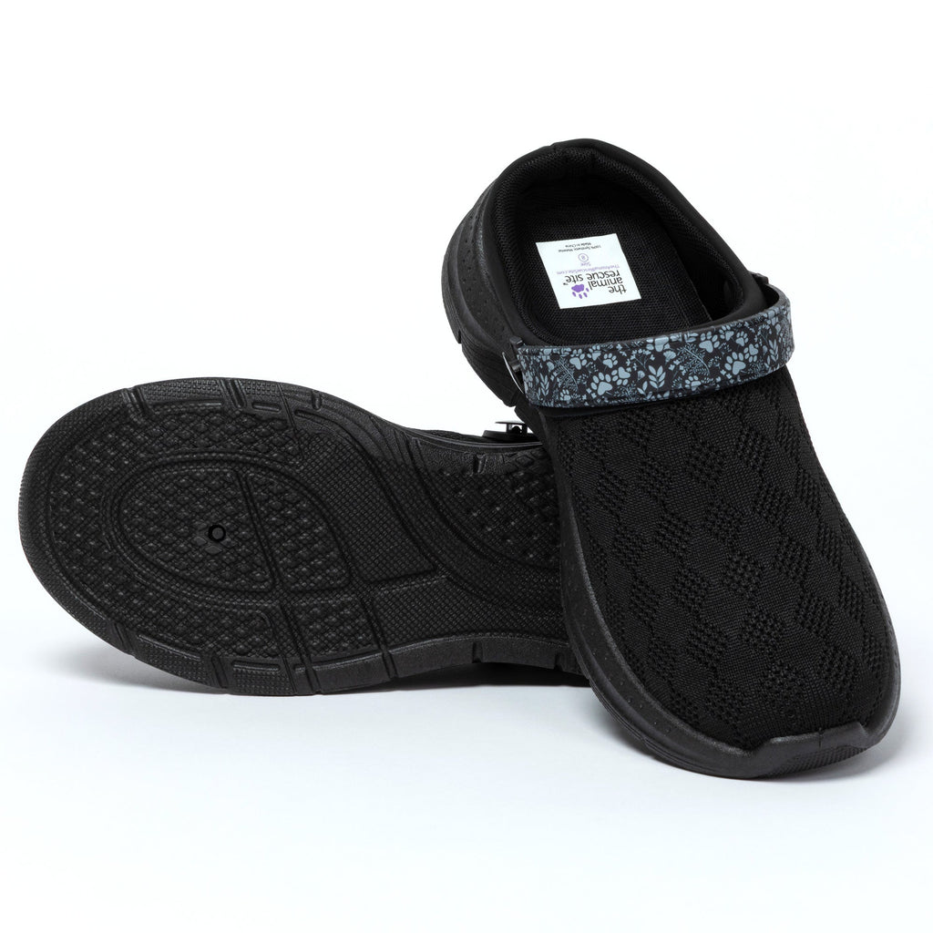 Paw Flexible Knitted Slip-On Clogs with Convertible Strap