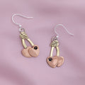 Cherry & Paw Print Fair Trade Dangle Earrings
