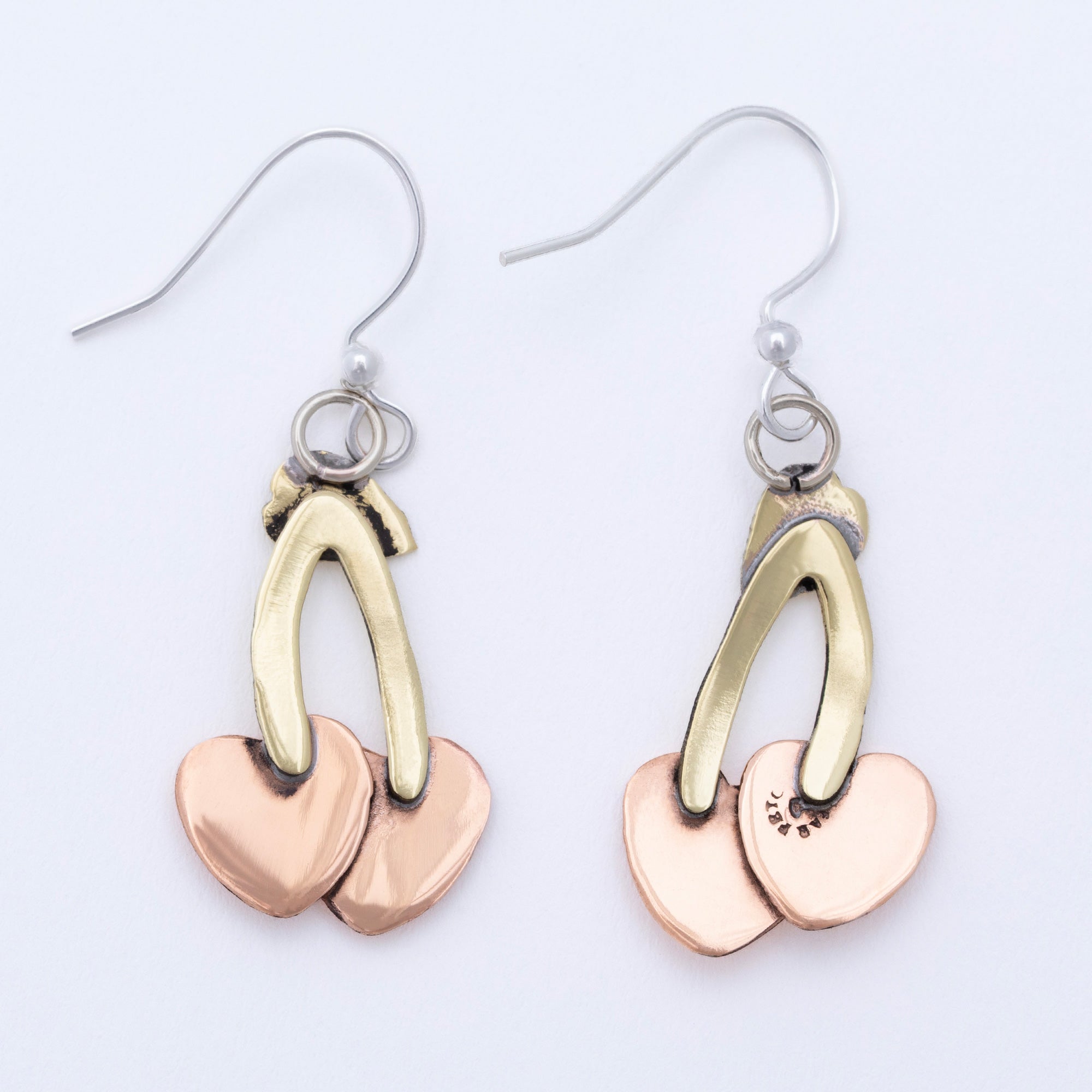 Cherry & Paw Print Fair Trade Dangle Earrings