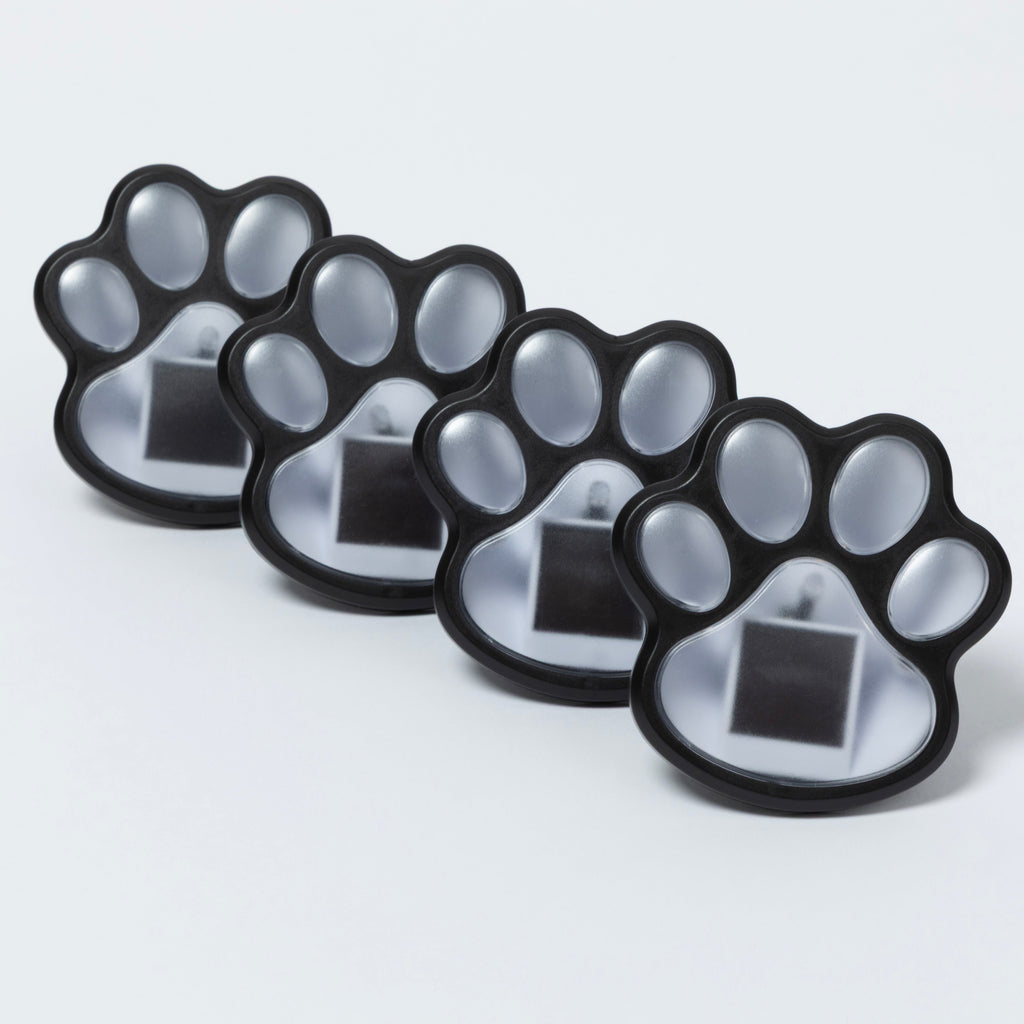 Paw Print Solar Wireless Ground Lights - Set of 4