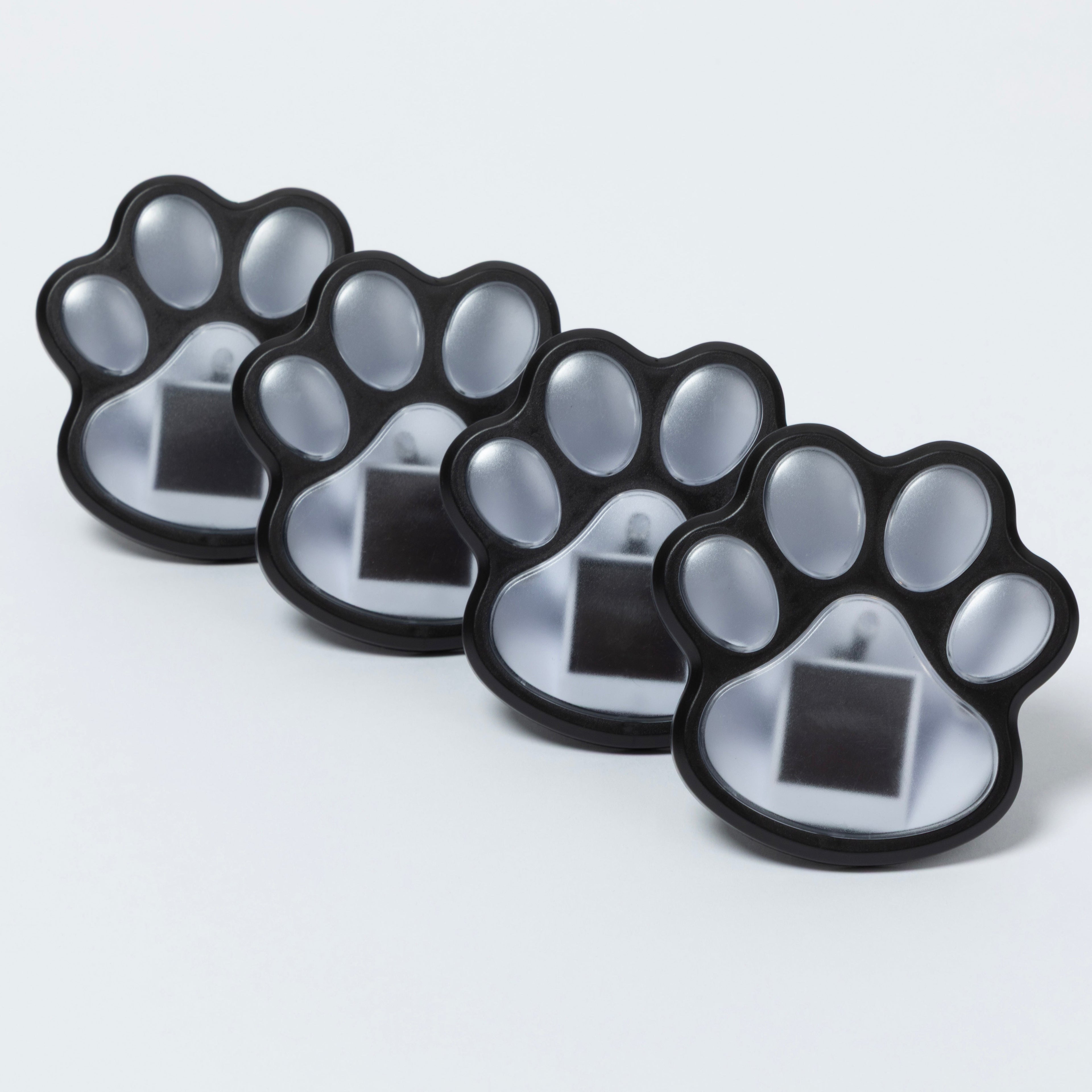 Paw Print Solar Wireless Ground Lights - Set of 4