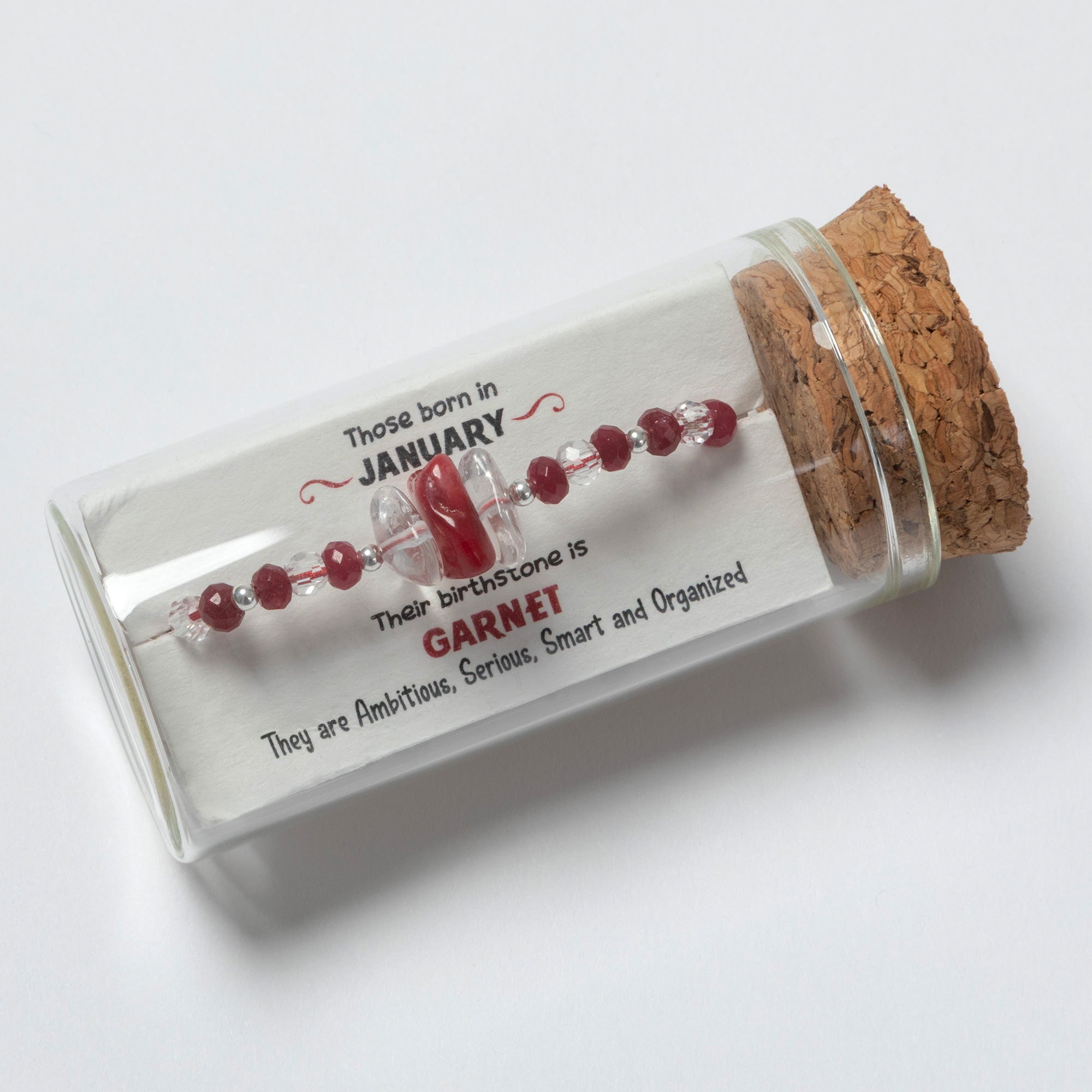 Message in a Bottle Birthstone Bracelet Gift