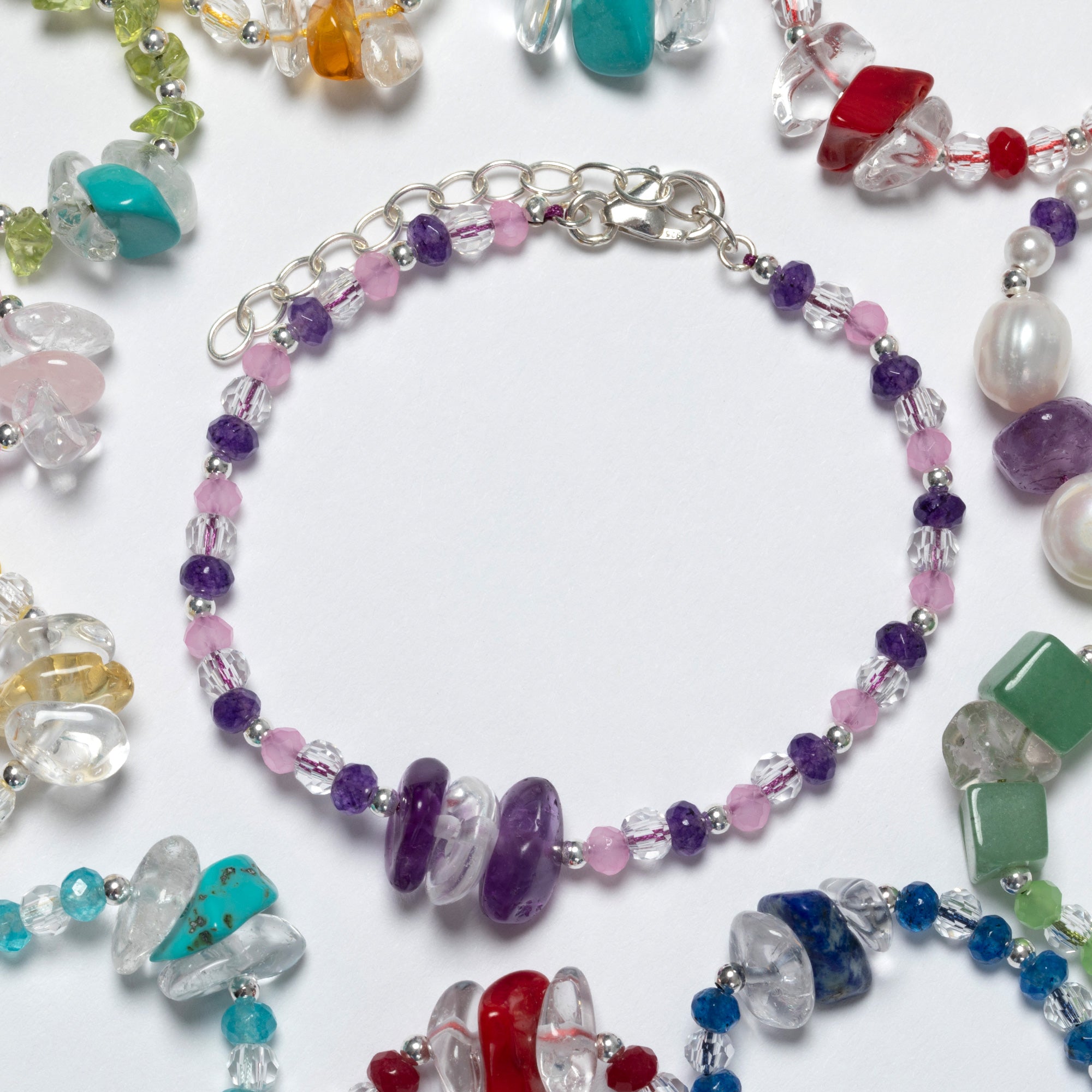 Message in a Bottle Birthstone Bracelet Gift