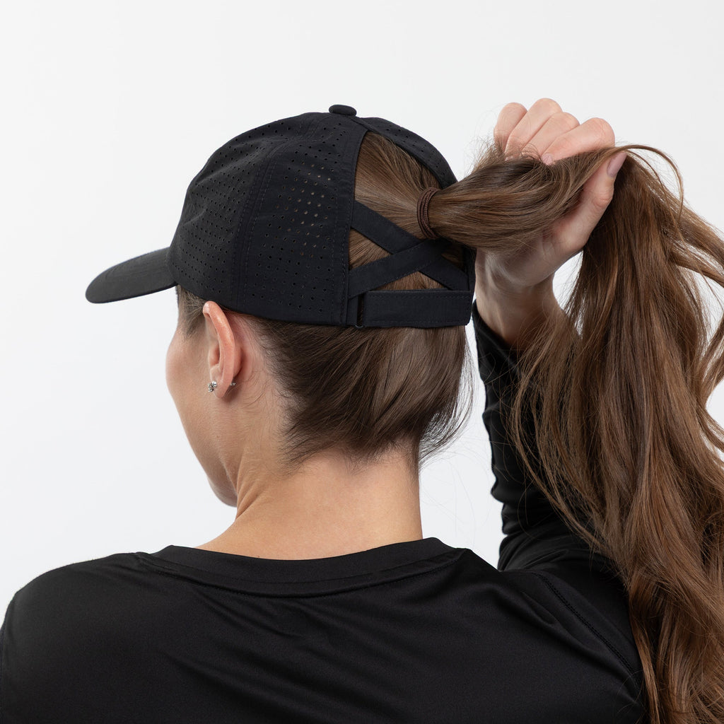 Paw Print Ponytail Baseball Cap - Breathable Mesh, Adjustable Fit