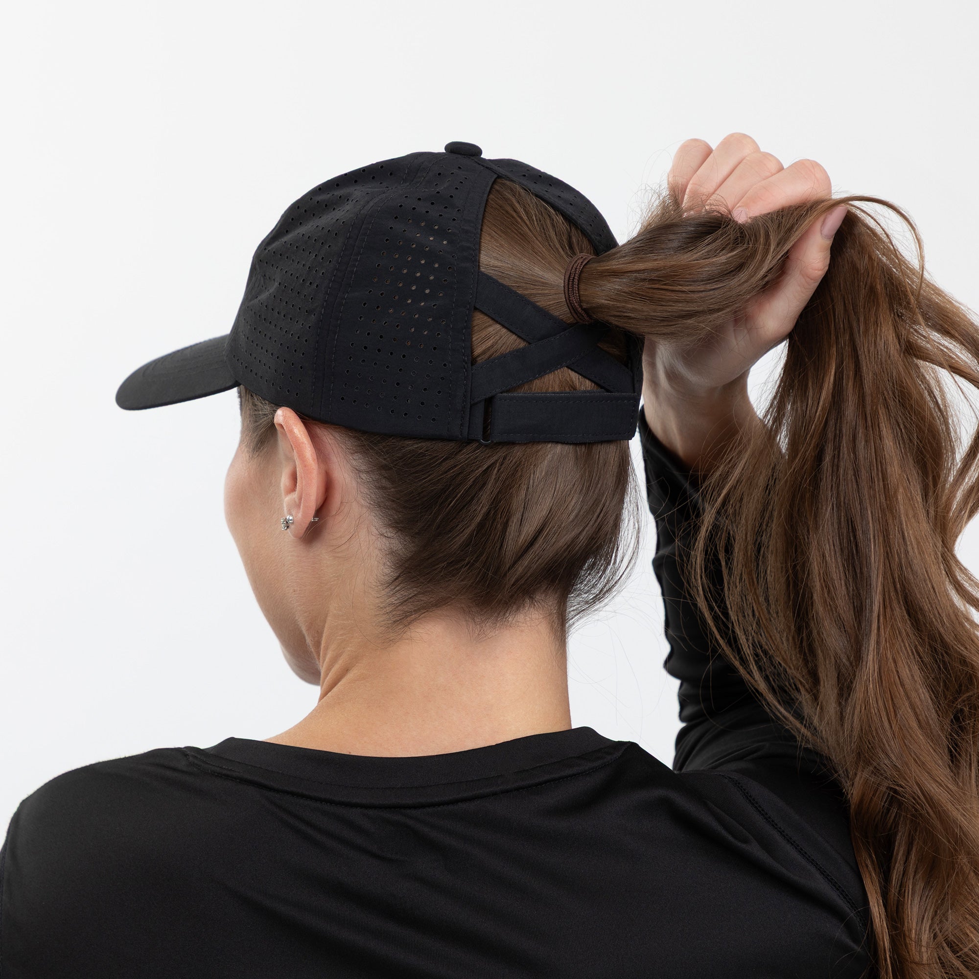 Paw Print Ponytail Baseball Cap - Breathable Mesh, Adjustable Fit