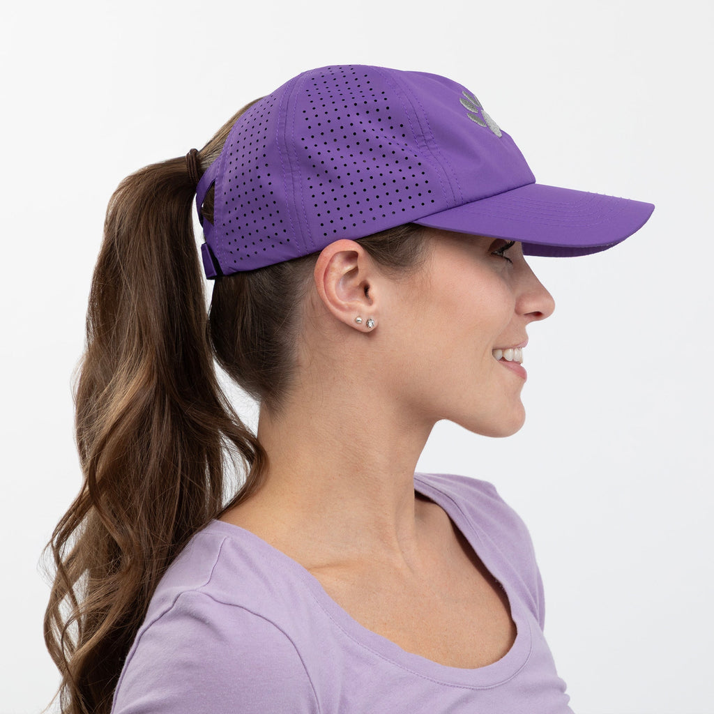 Paw Print Ponytail Baseball Cap - Breathable Mesh, Adjustable Fit