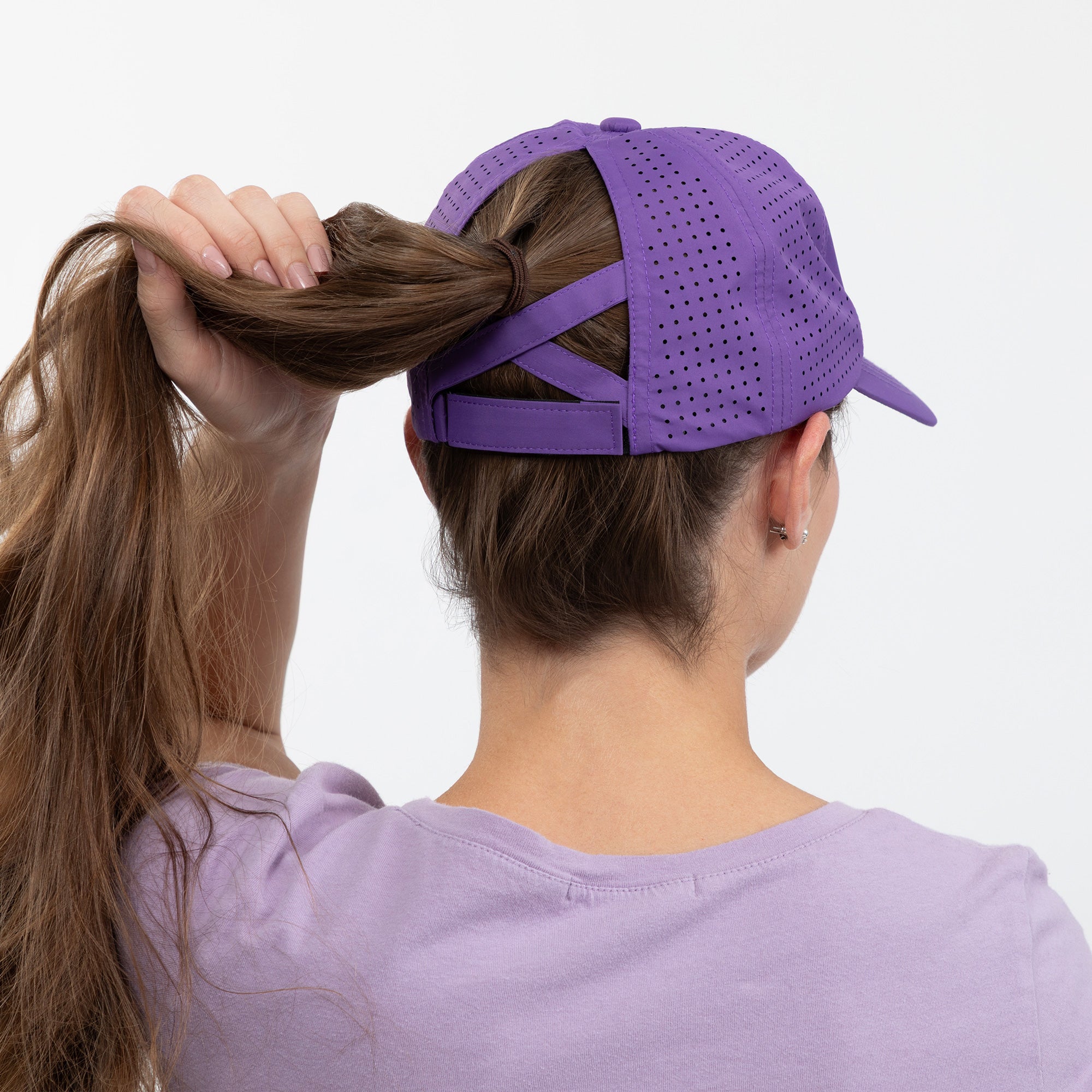 Paw Print Ponytail Baseball Cap - Breathable Mesh, Adjustable Fit