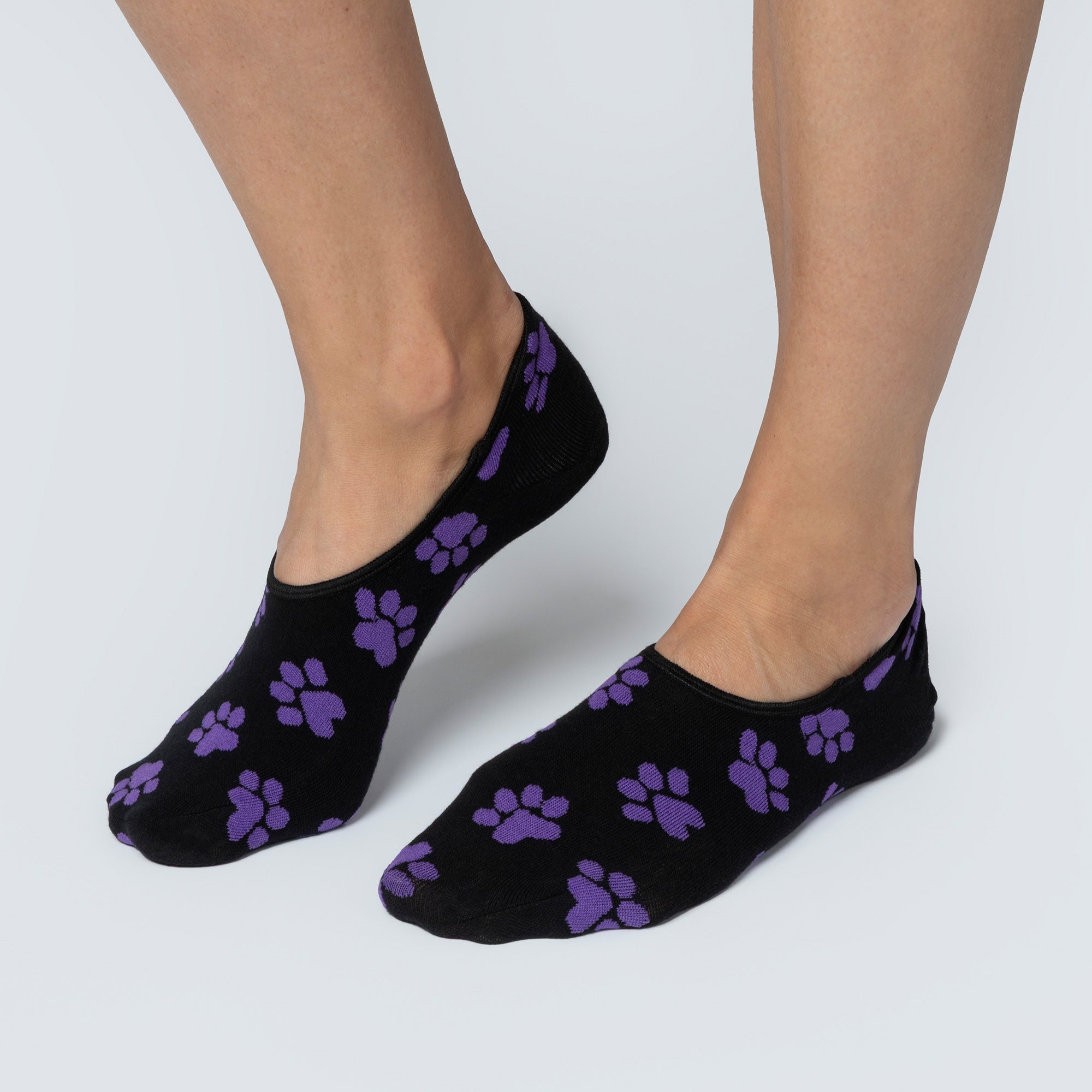Paw Print No Show Socks - Set of 3