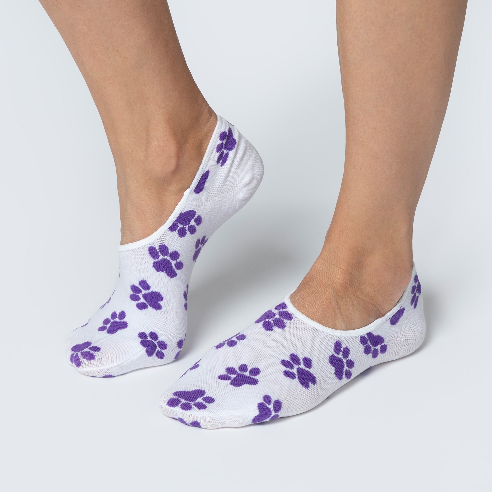 Paw Print No Show Socks - Set of 3