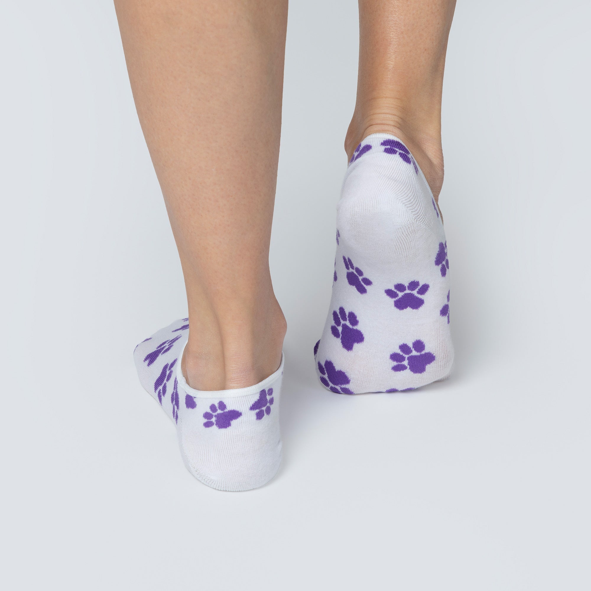 Paw Print No Show Socks - Set of 3