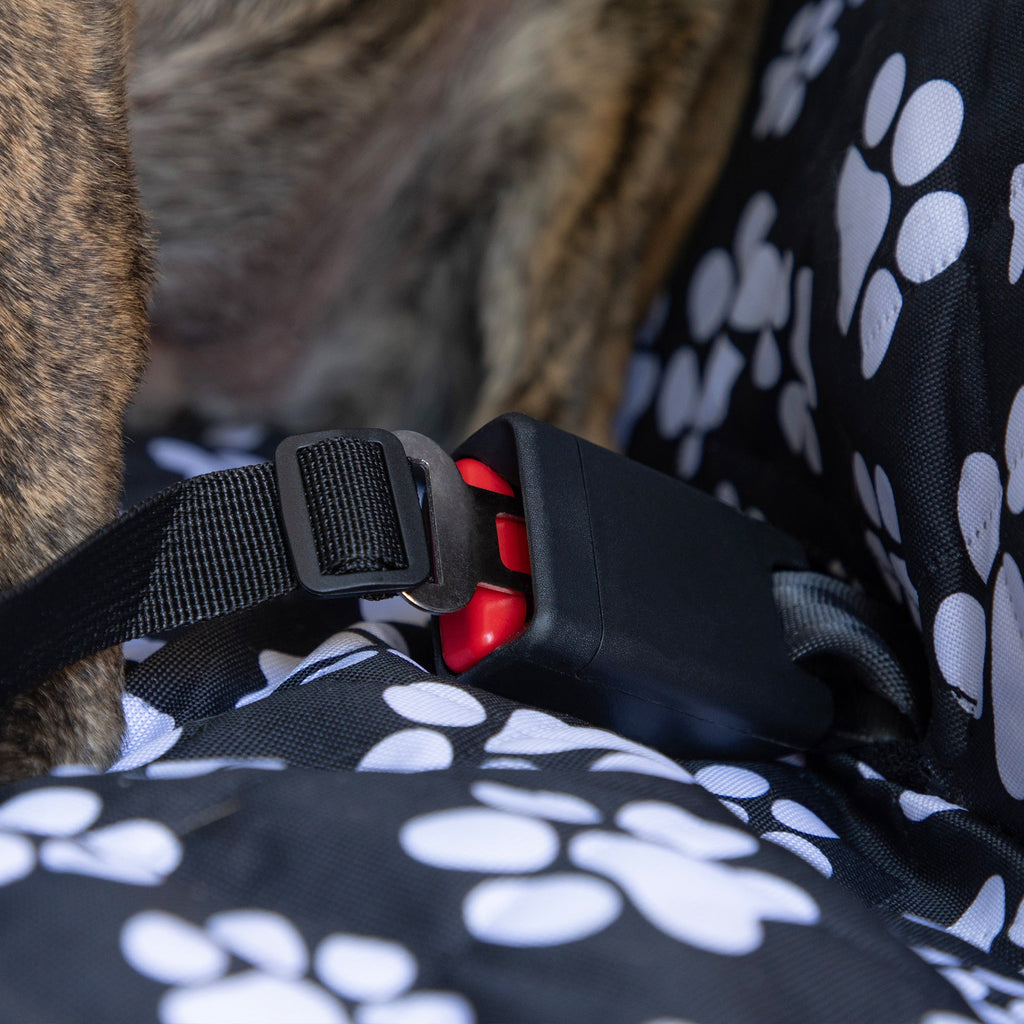 Waterproof Paw Print Car Seat Cover Hammock | Scratch Proof, Non-Slip Back Seat Protector