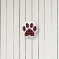 Gingham Paw Print Pillow