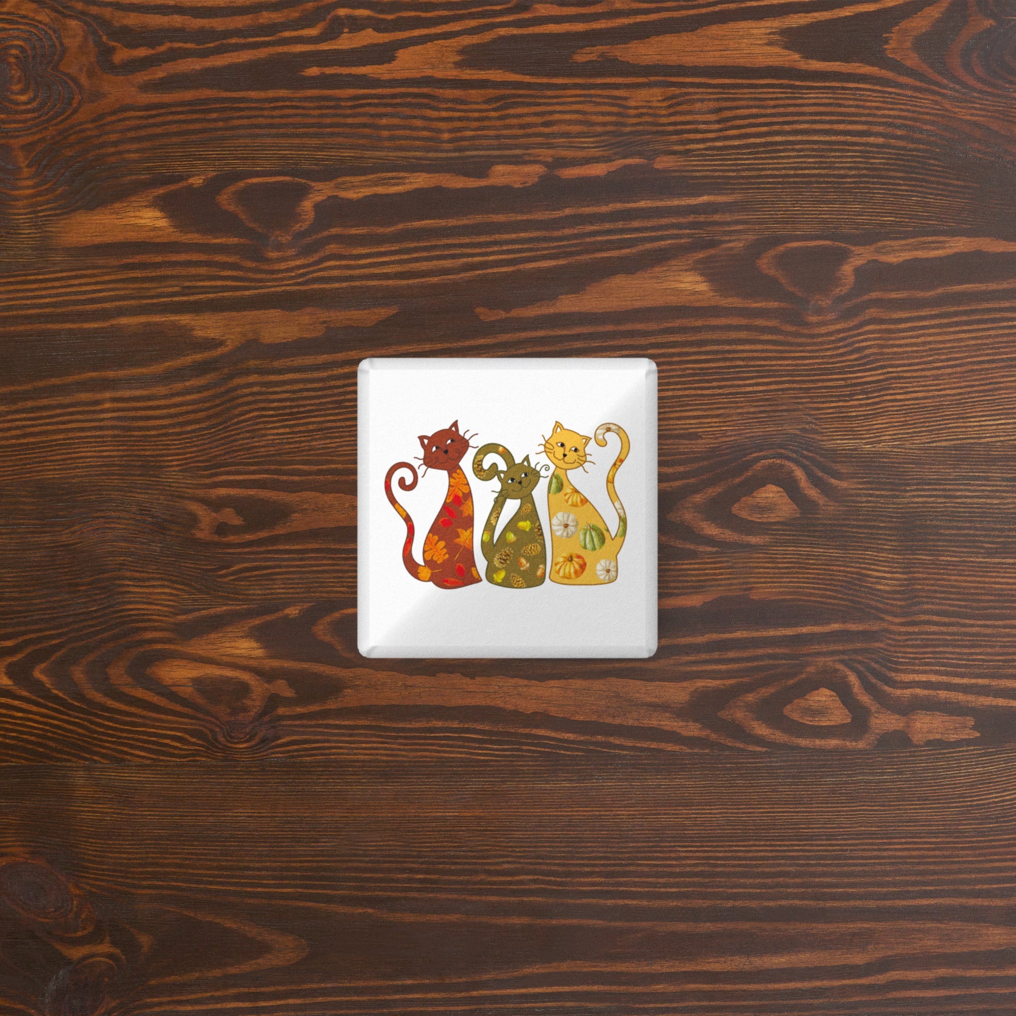 Festive Fall Cats Pillow