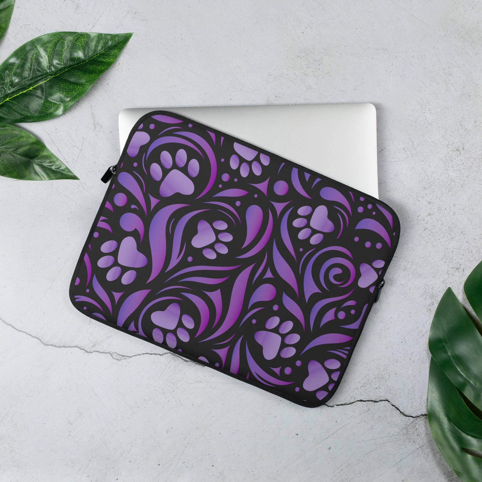 Purple Paw Symphony Laptop Sleeve