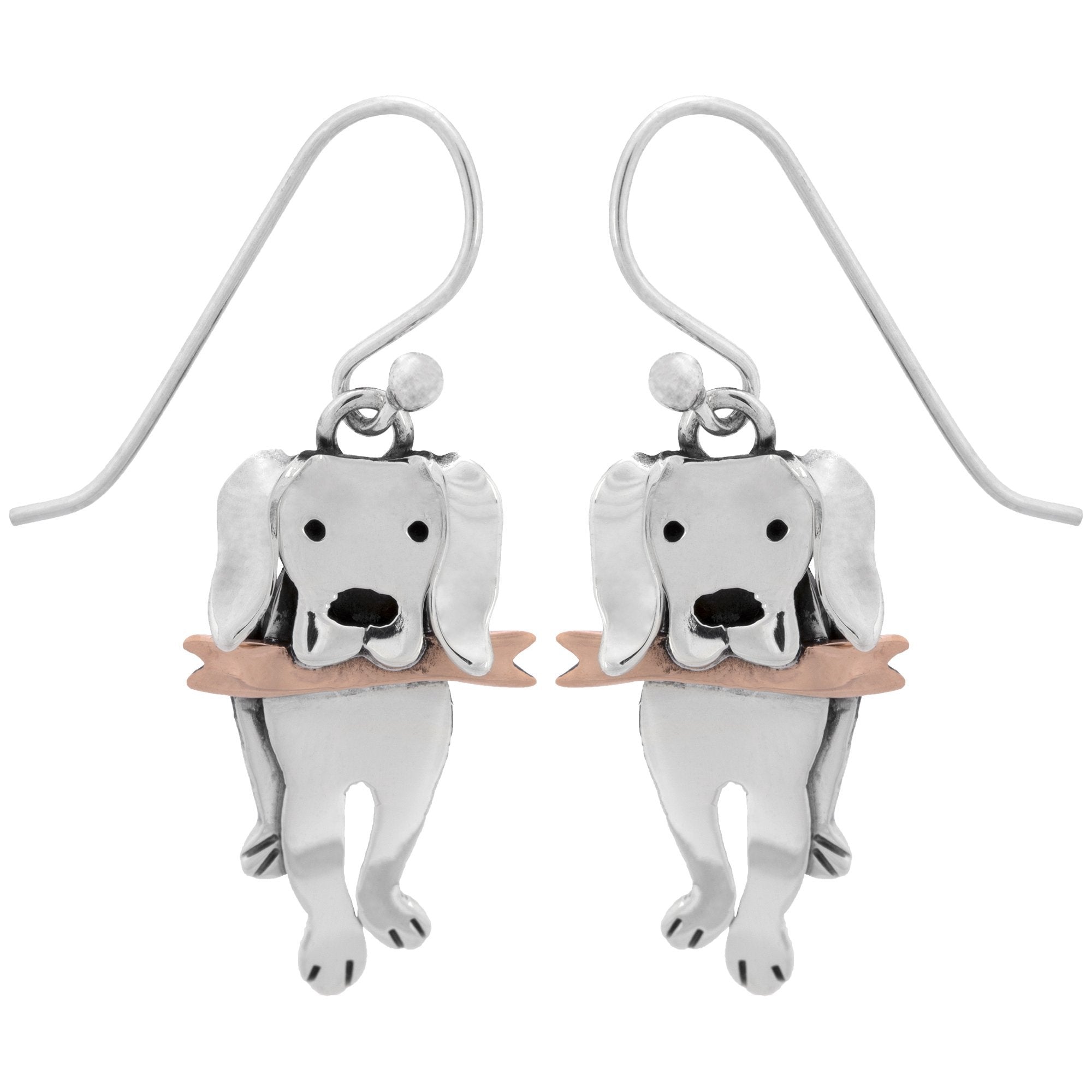 Cat & Dog Mixed Metal Earrings | Handmade, Fair Trade