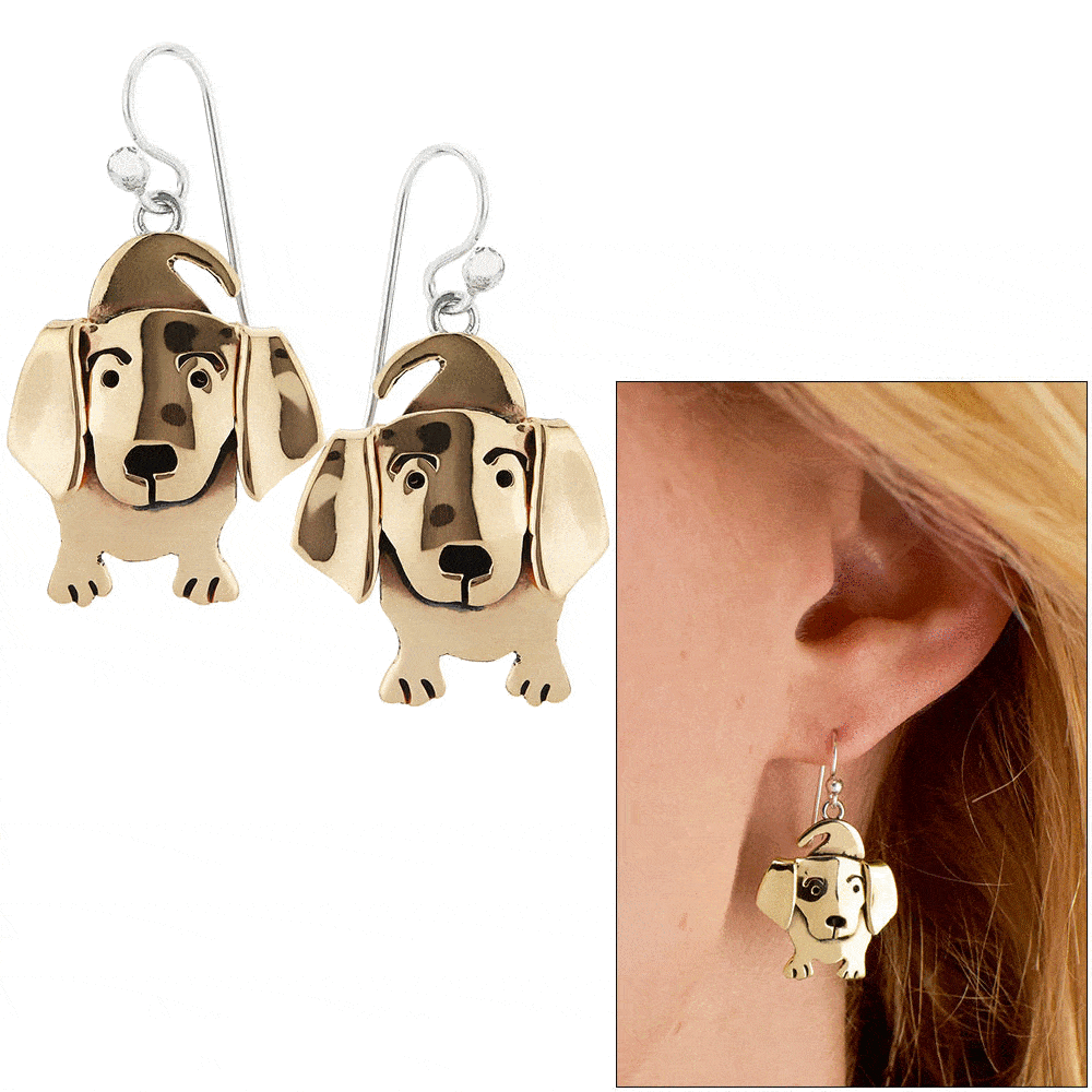 Cat & Dog Mixed Metal Earrings | Handmade, Fair Trade