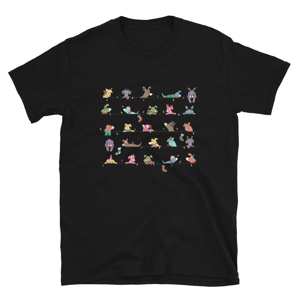 Peeping Pets Holiday Dogs T-Shirt