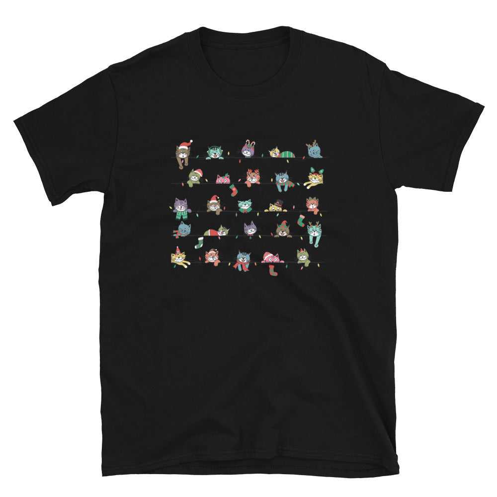 Peeping Pets Holiday Cats T-Shirt