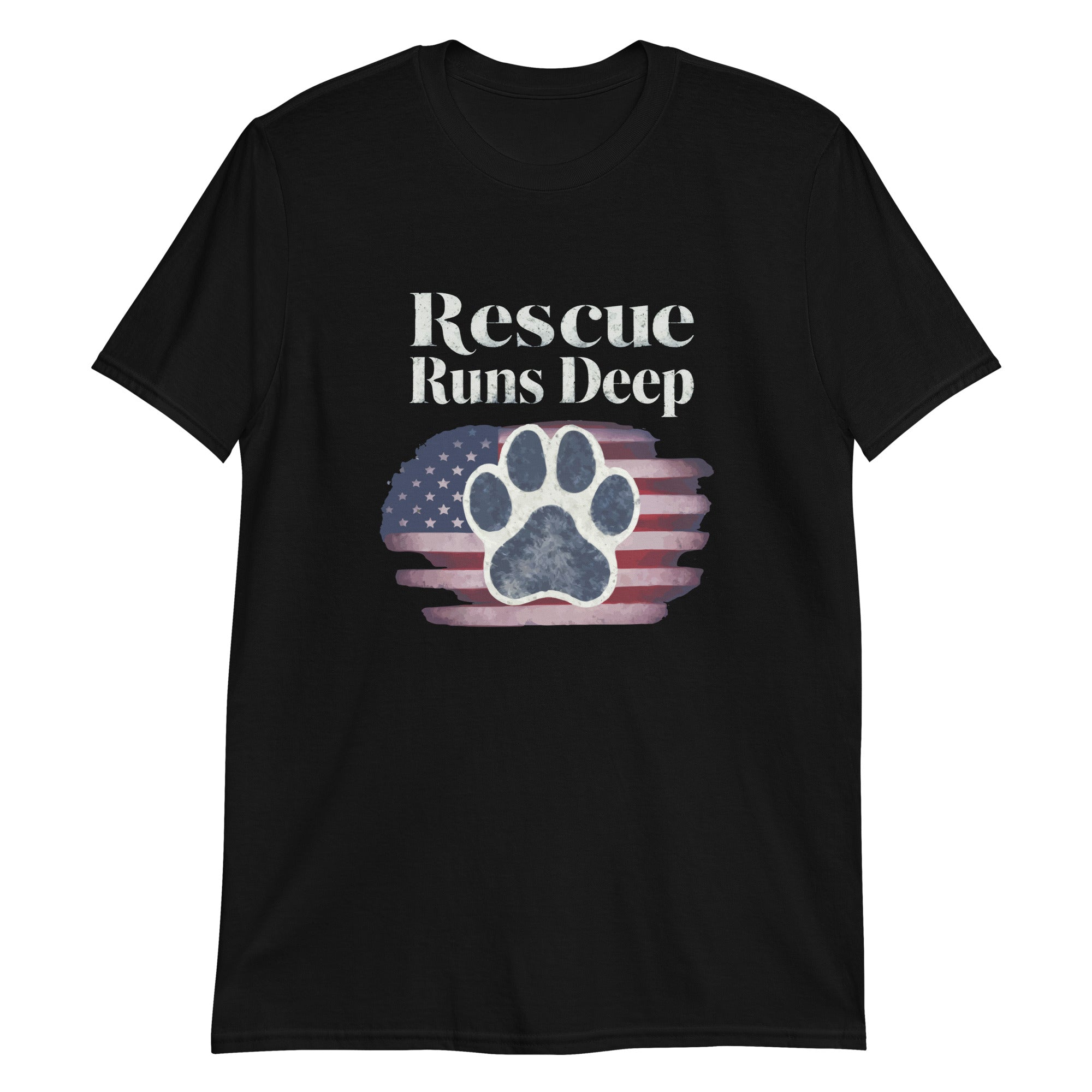 Rescue Runs Deep Paw Print T-Shirt