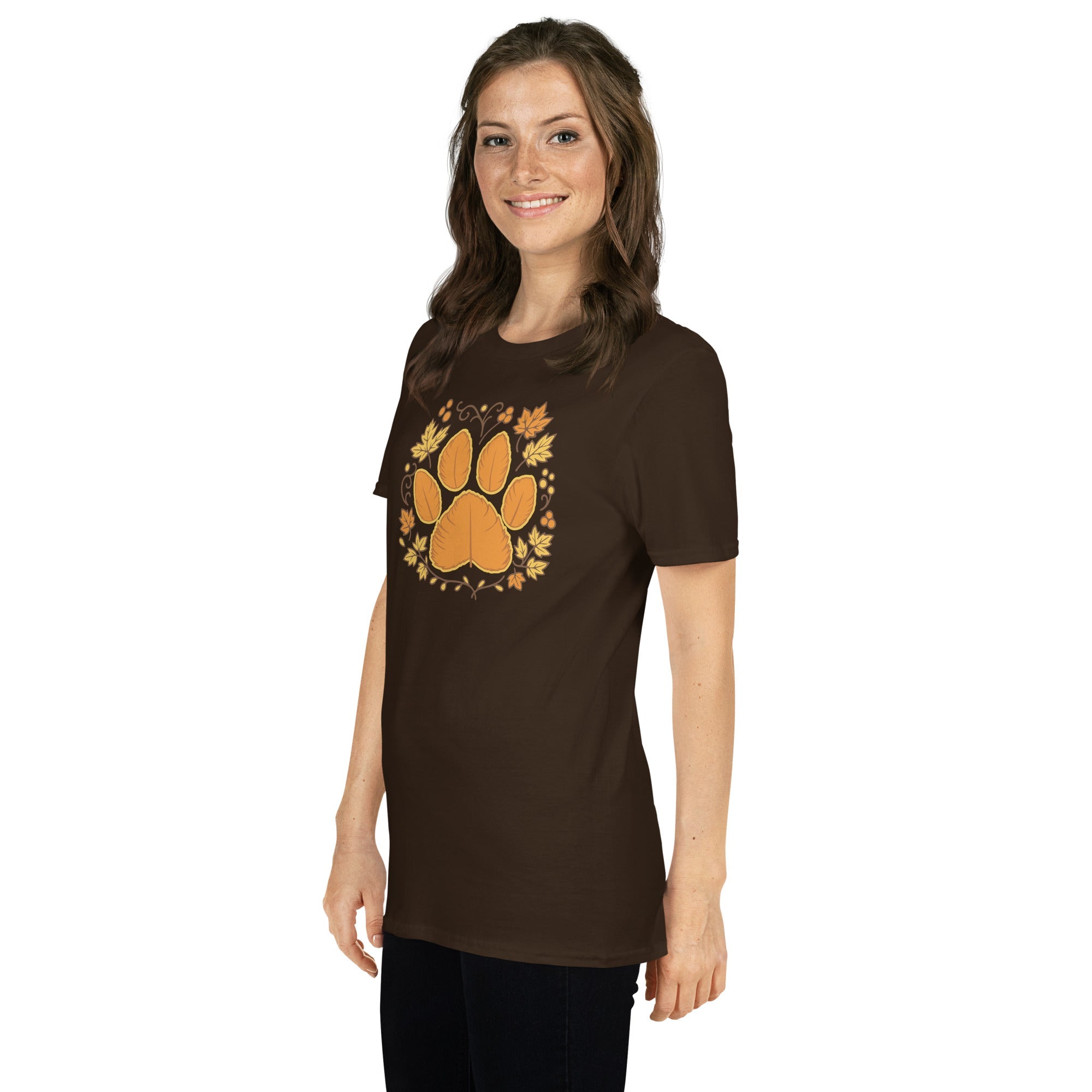 Leaves of Autumn Paw Print T-Shirt