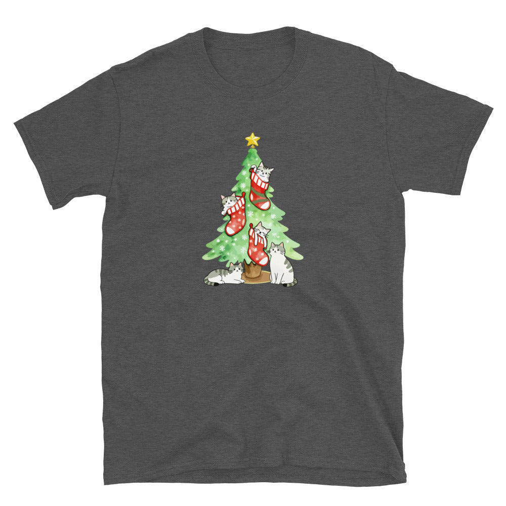 Cute Christmas Cats & Stockings T-Shirt