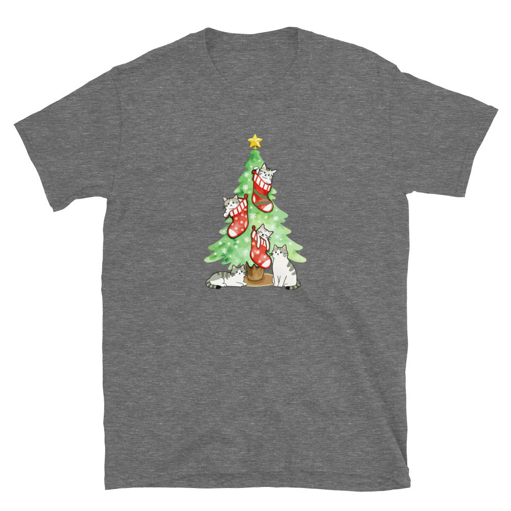 Cute Christmas Cats & Stockings T-Shirt
