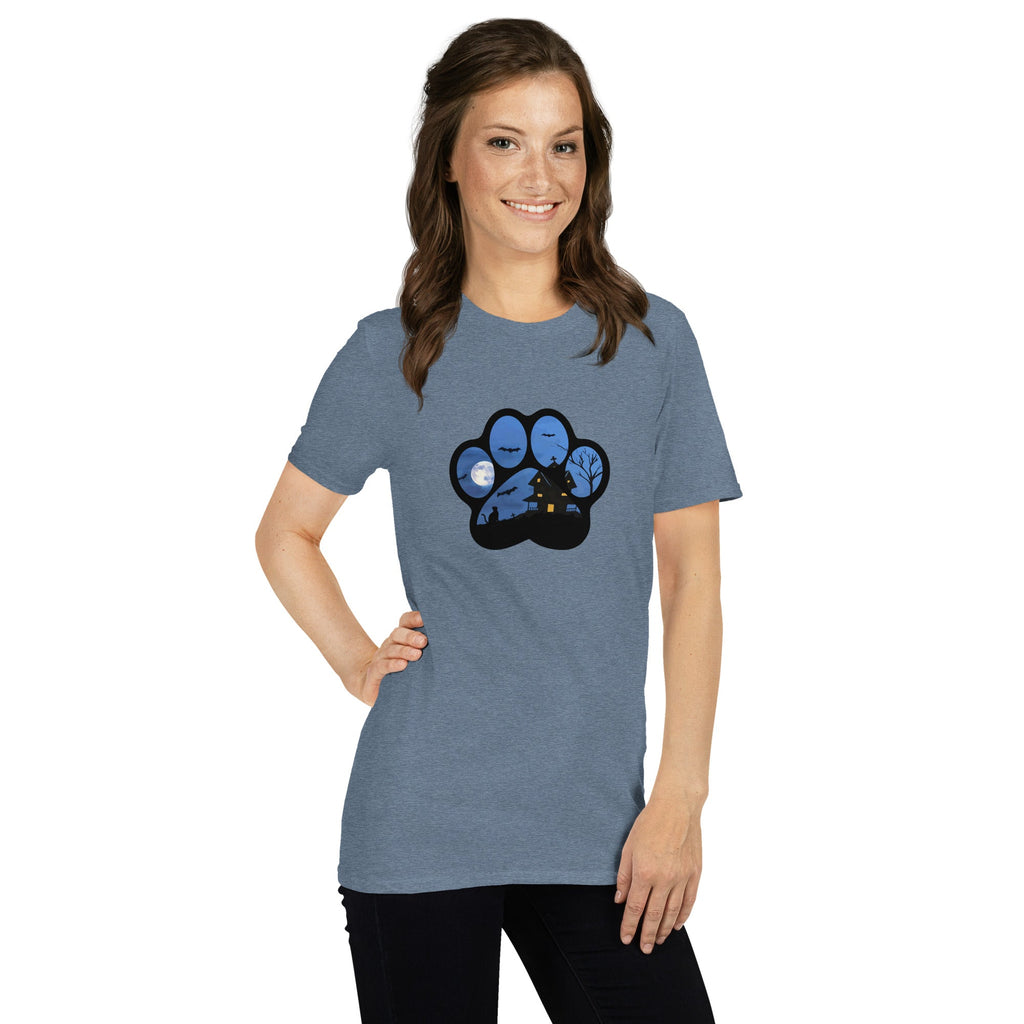 Haunted House Paw Print T-Shirt