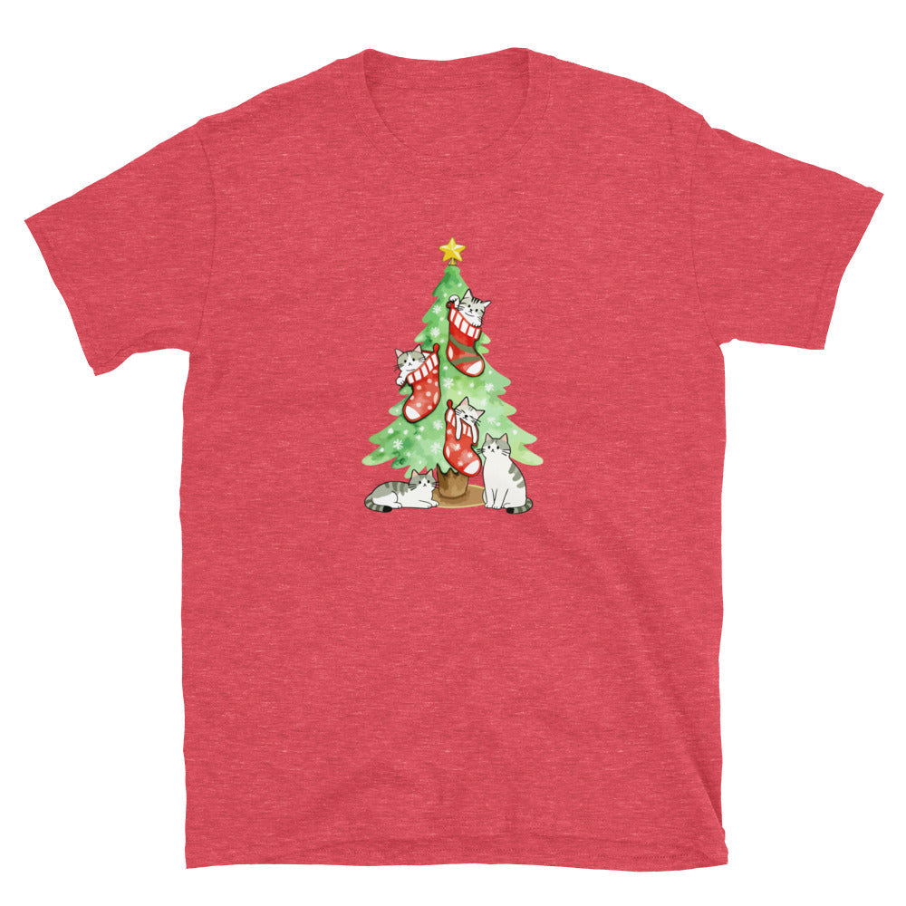 Cute Christmas Cats & Stockings T-Shirt