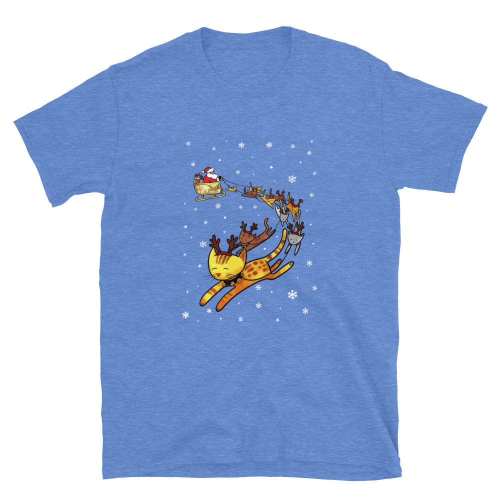 Christmas Cats & Santa's Sleigh T-Shirt