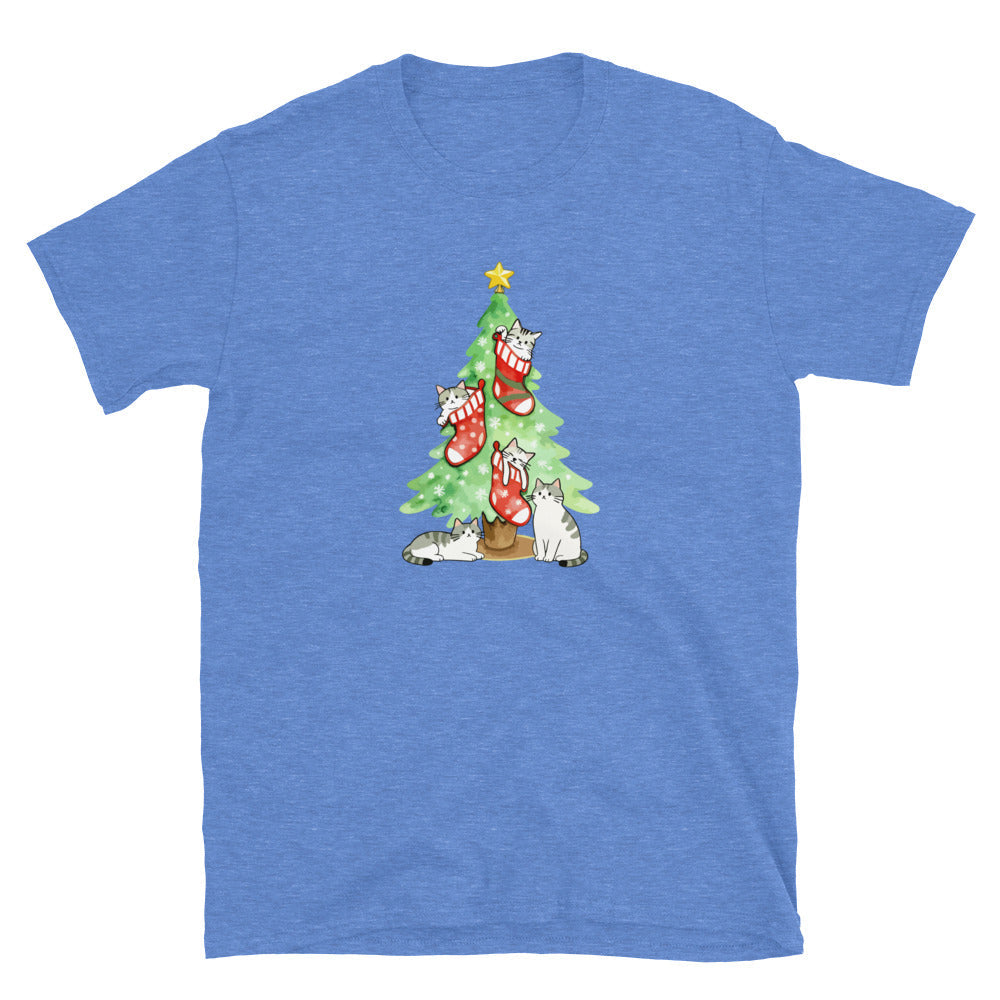 Cute Christmas Cats & Stockings T-Shirt