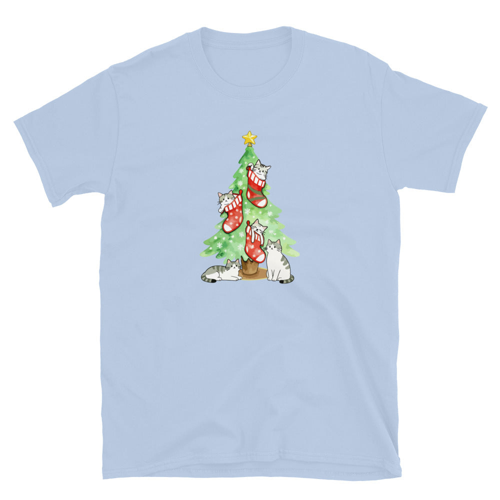 Cute Christmas Cats & Stockings T-Shirt