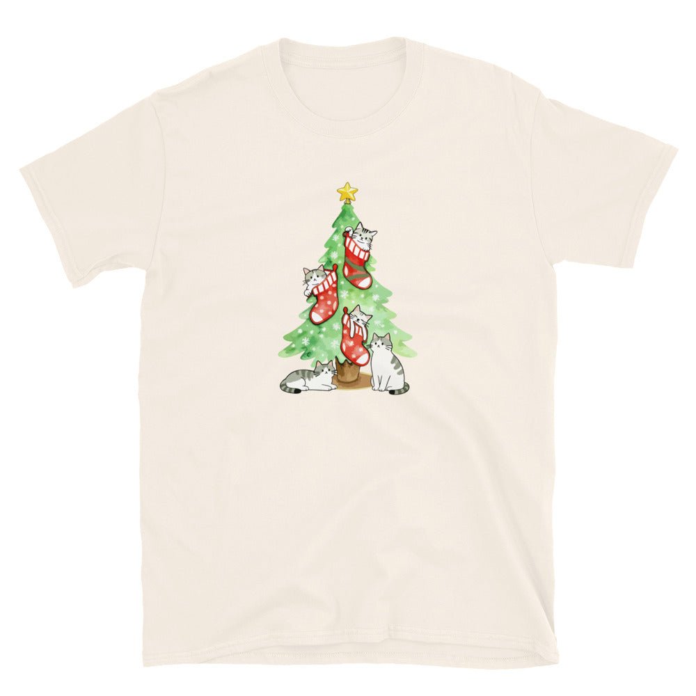 Cute Christmas Cats & Stockings T-Shirt