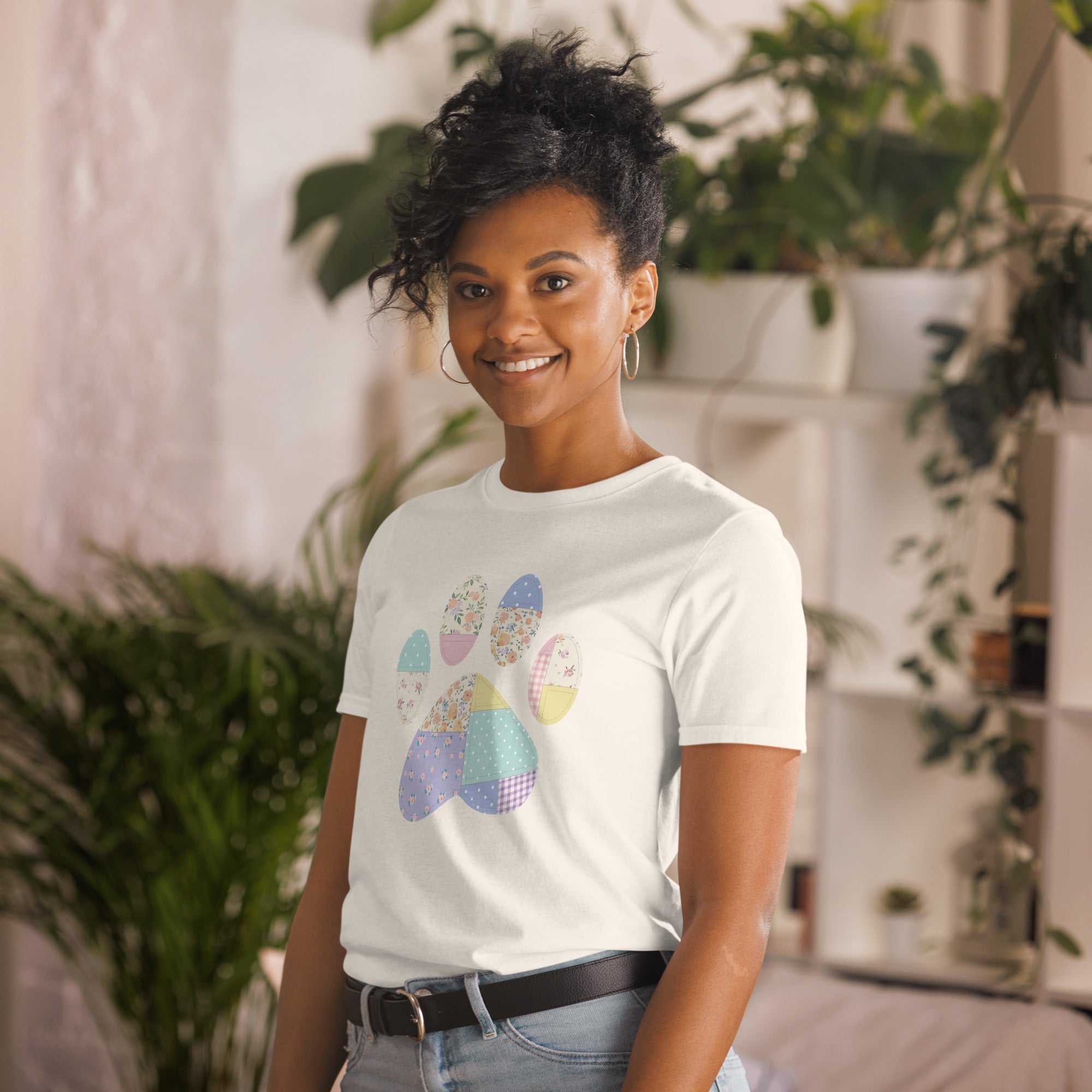 Quilted Paw Print T-Shirt