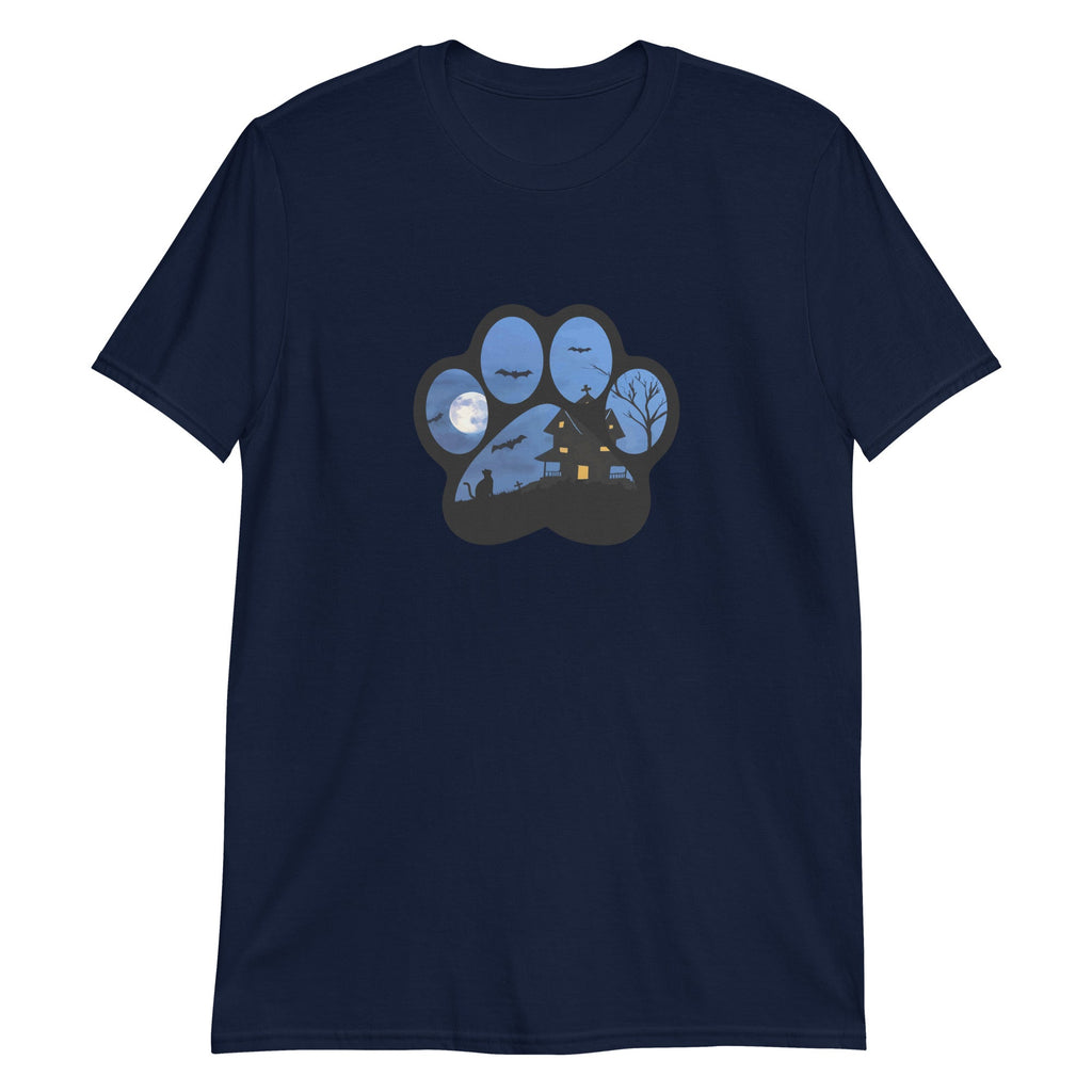 Haunted House Paw Print T-Shirt