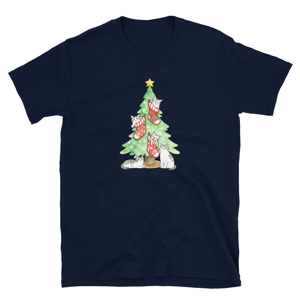 Cute Christmas Cats & Stockings T-Shirt