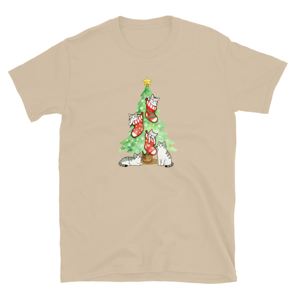Cute Christmas Cats & Stockings T-Shirt