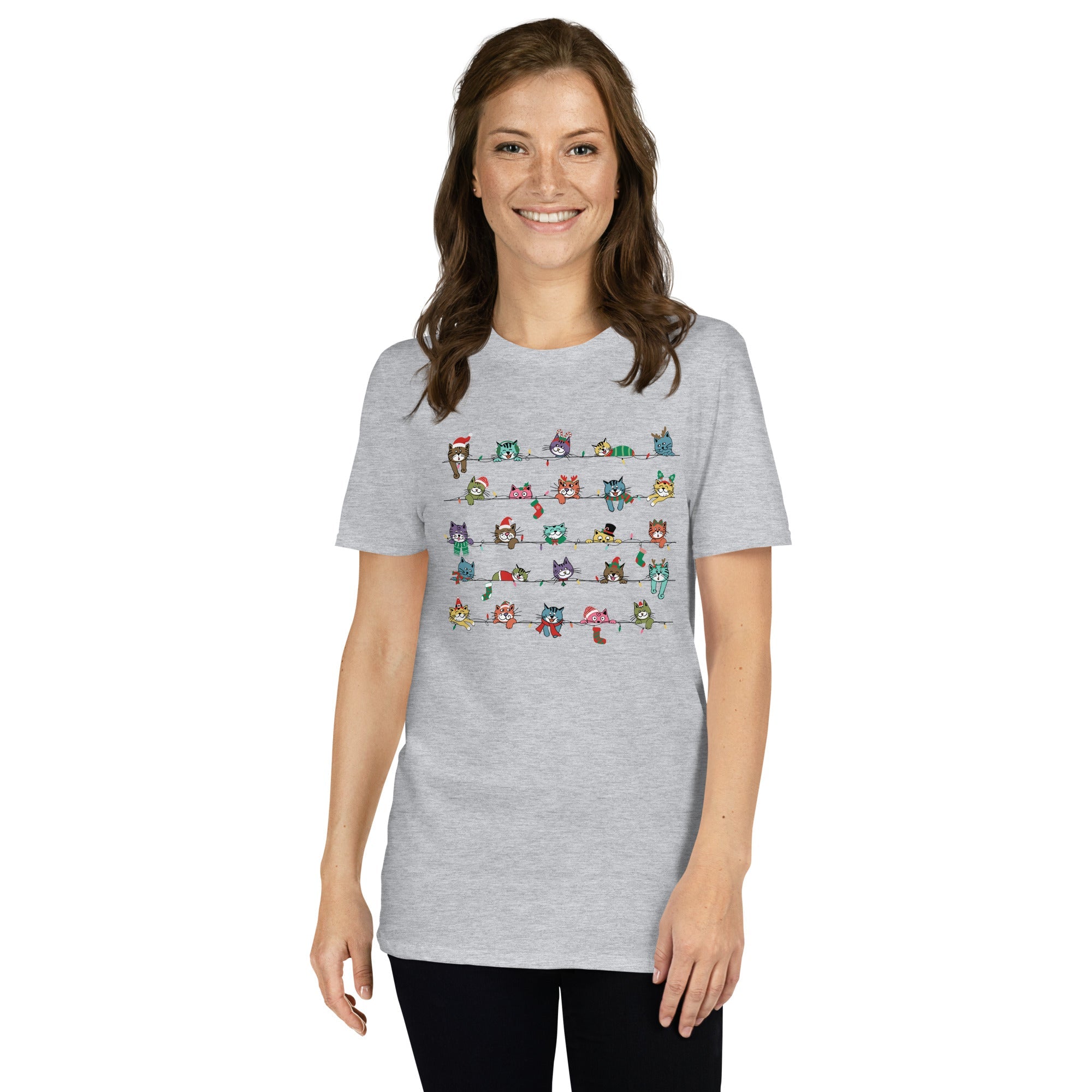 Peeping Pets Holiday Cats T-Shirt