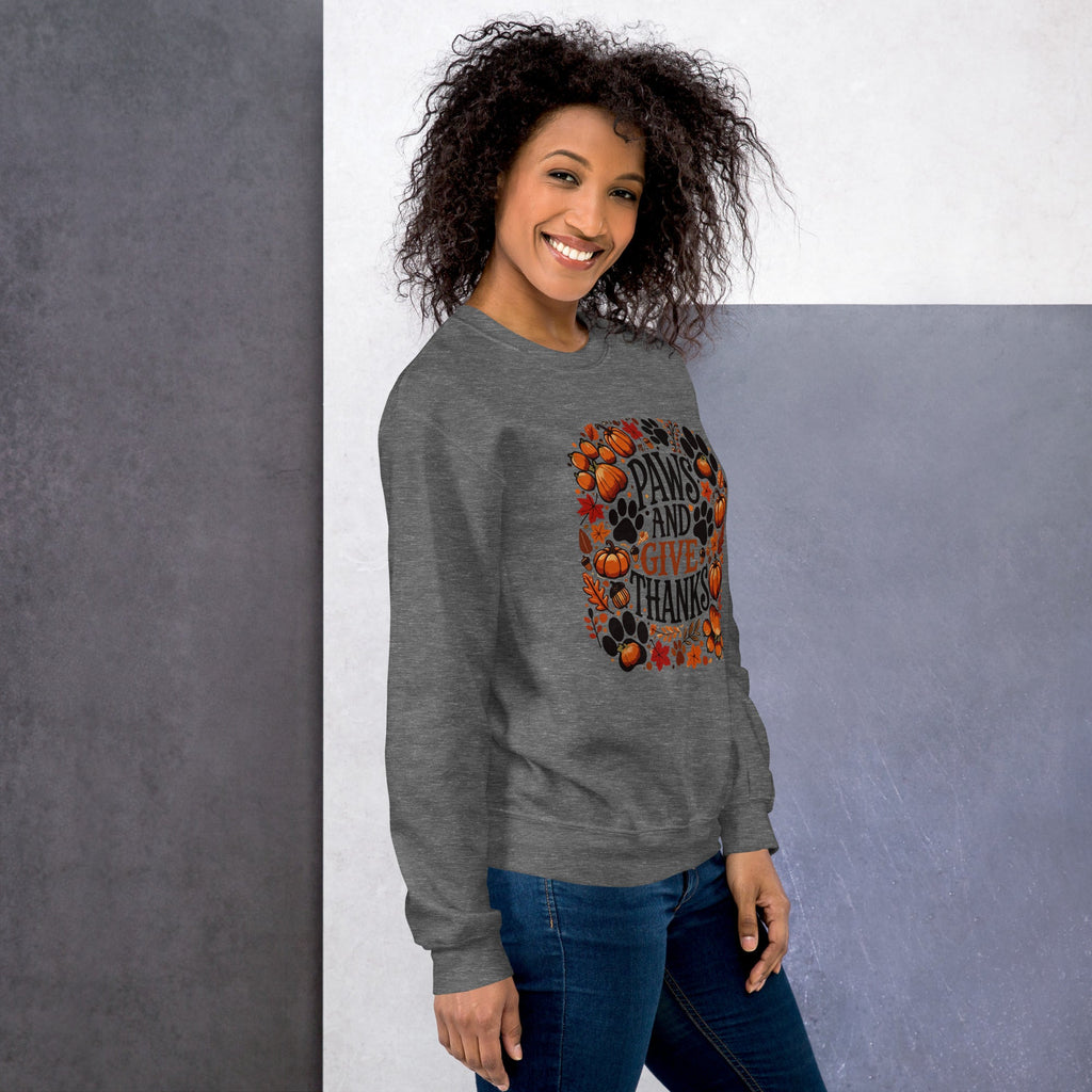 Paws & Give Thanks Crewneck Sweatshirt