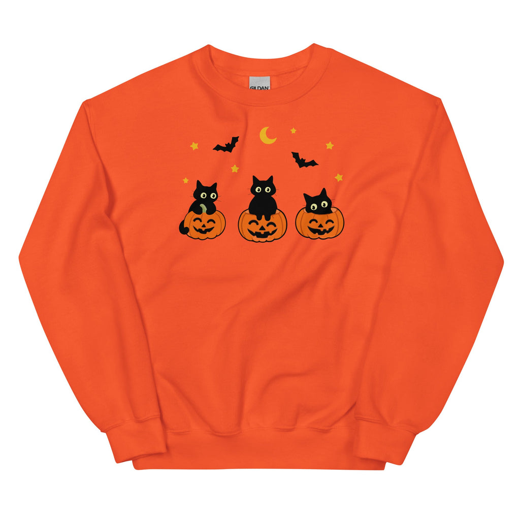 Kooky Cats & Pumpkins Crewneck Sweatshirt