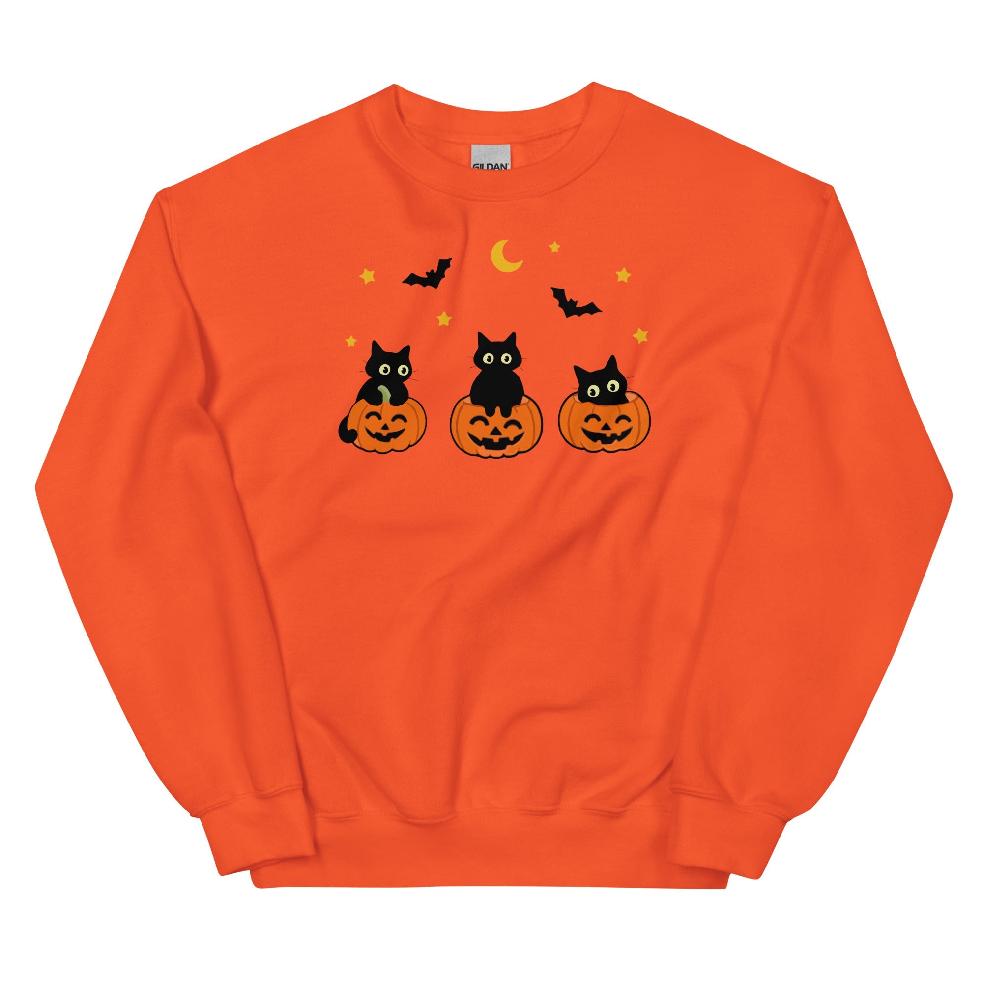 Kooky Cats & Pumpkins Crewneck Sweatshirt
