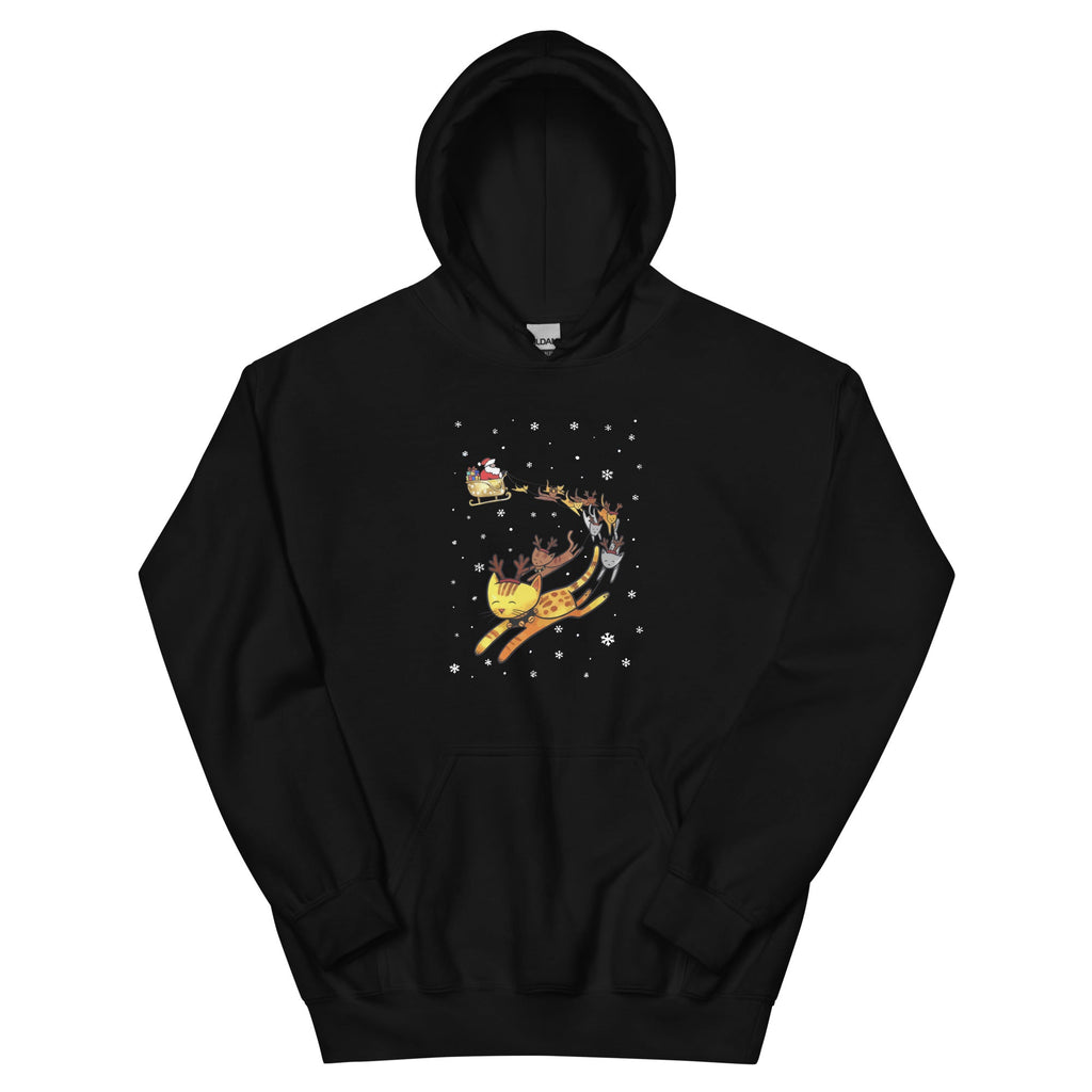 Christmas Cats & Santa's Sleigh Hoodie