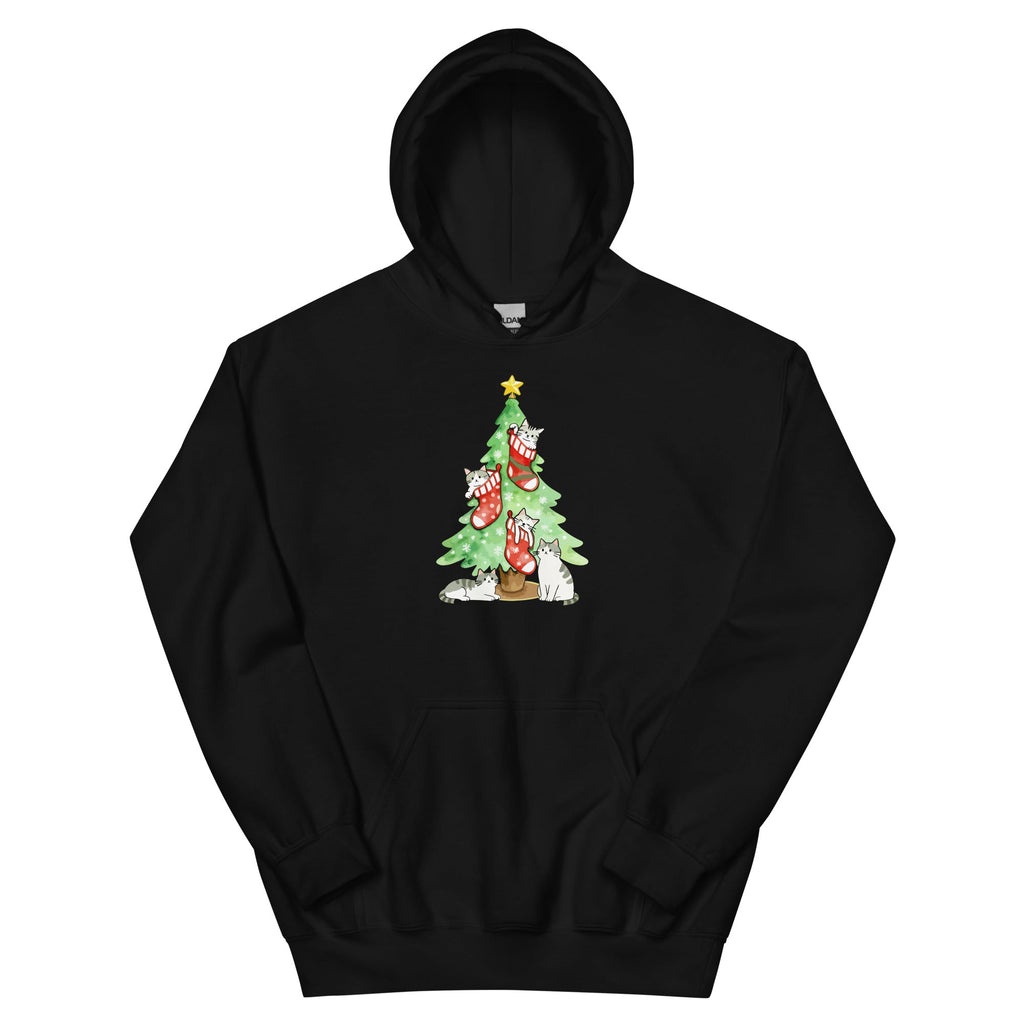 Cute Christmas Cats & Stockings Hoodie