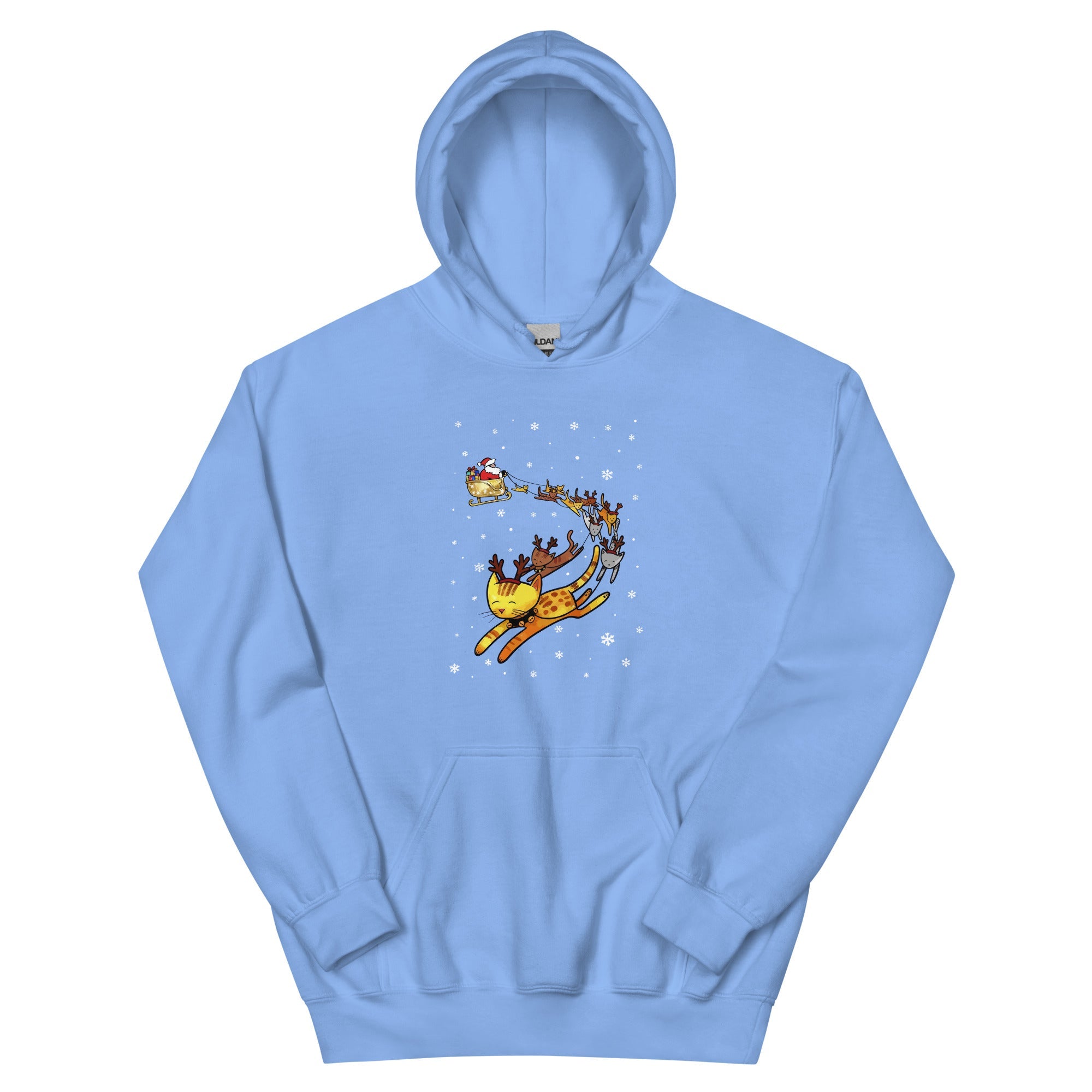 Christmas Cats & Santa's Sleigh Hoodie